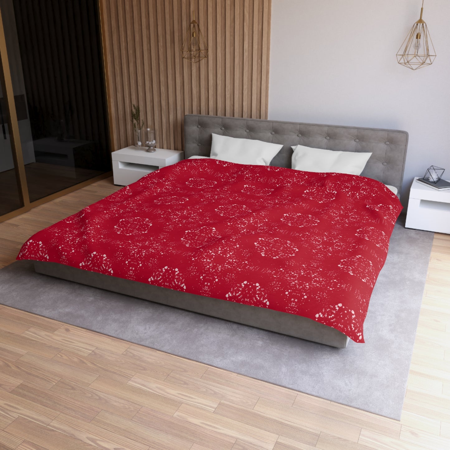 Microfiber Duvet Cover - Batik Scatter, Red