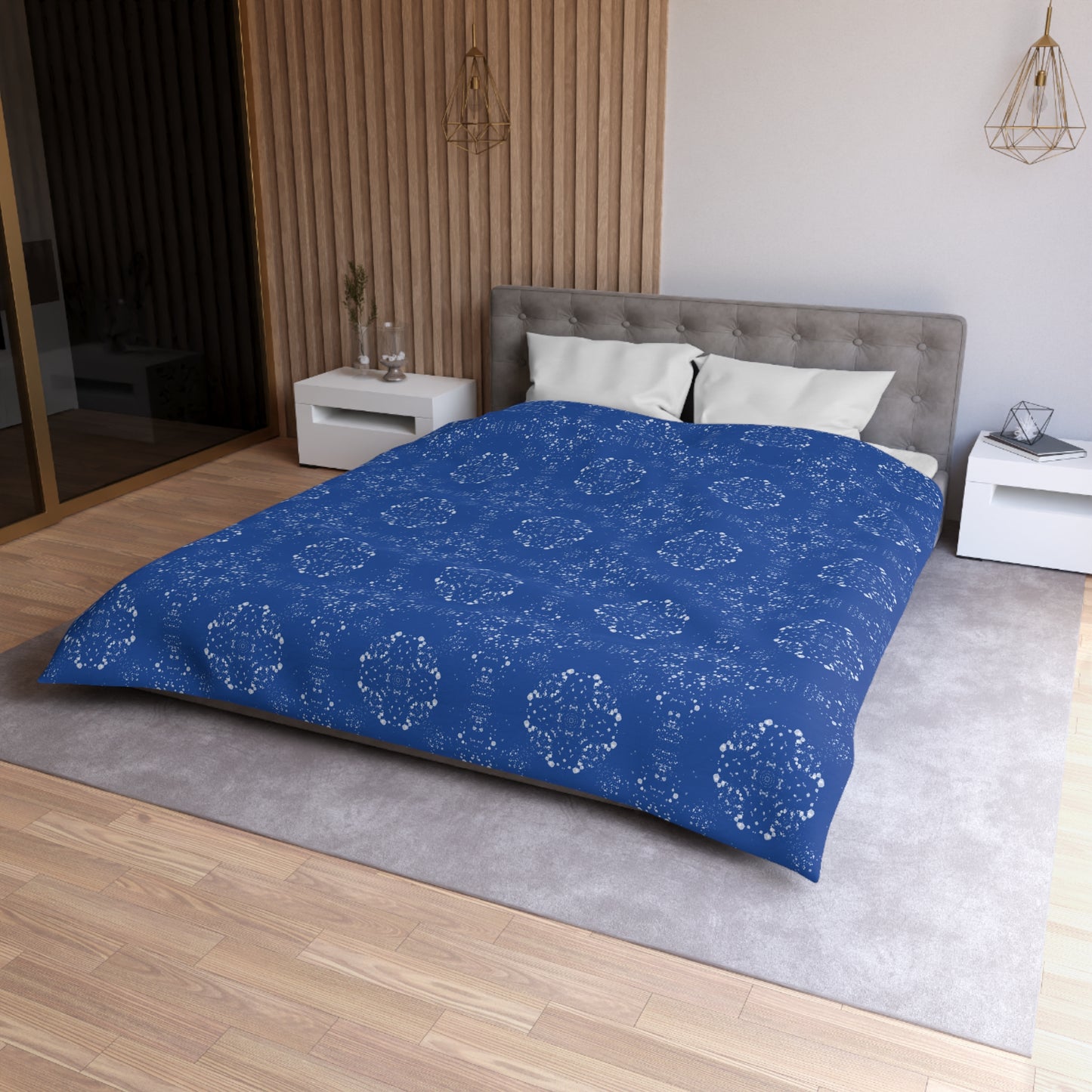 Microfiber Duvet Cover - Batik Scatter©, Dark Blue