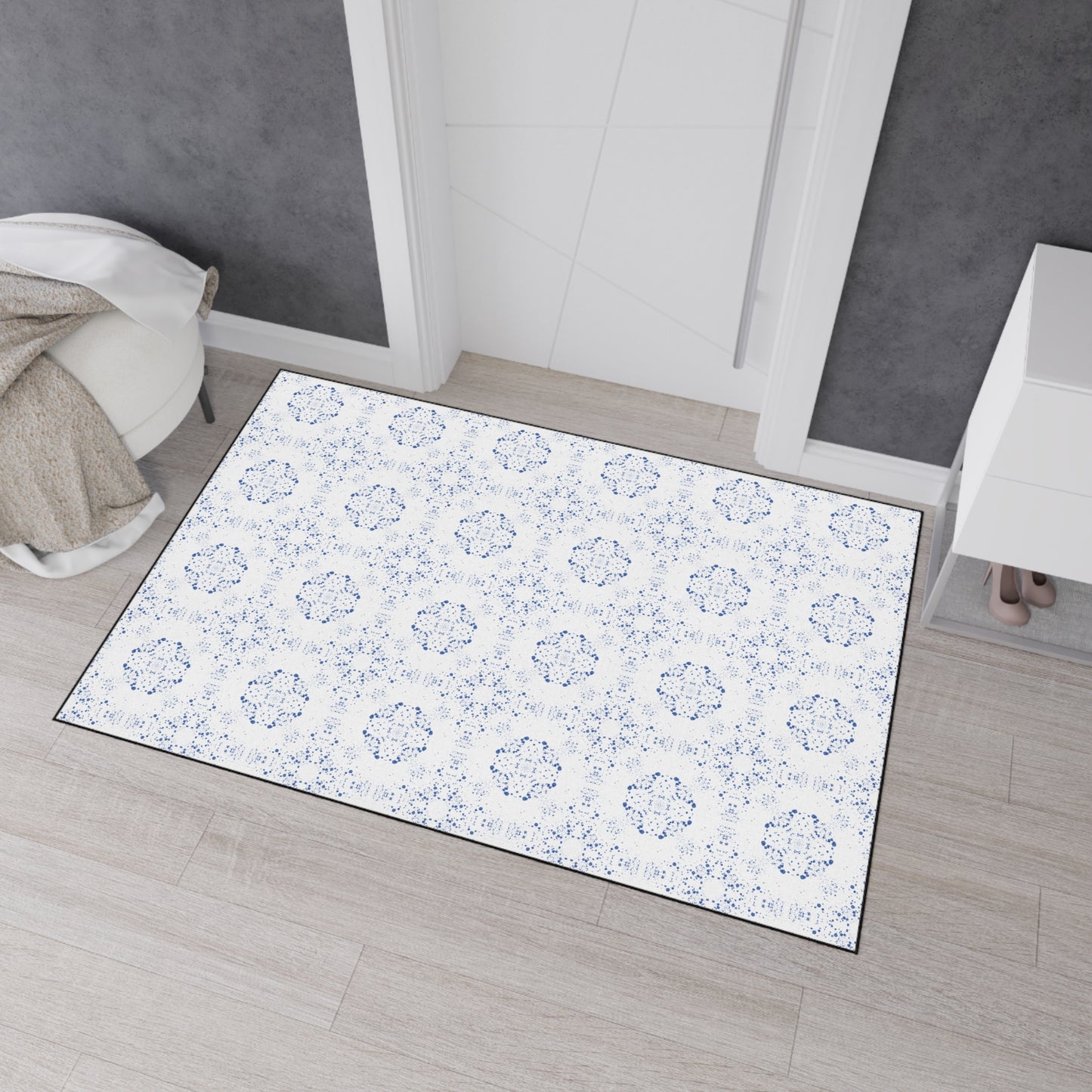 Elegant Heavy Duty Floor Mat - Featuring Batik Scatter© in Blue. Durable Entryway Rug, Non-Slip Kitchen Mat, Cozy Home Décor, Perfect for Holidays & Gifts, Blue Pattern [...]
