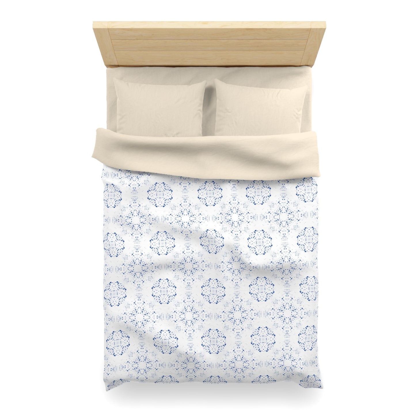Microfiber Duvet Cover - Batik Scatter, Light Blue