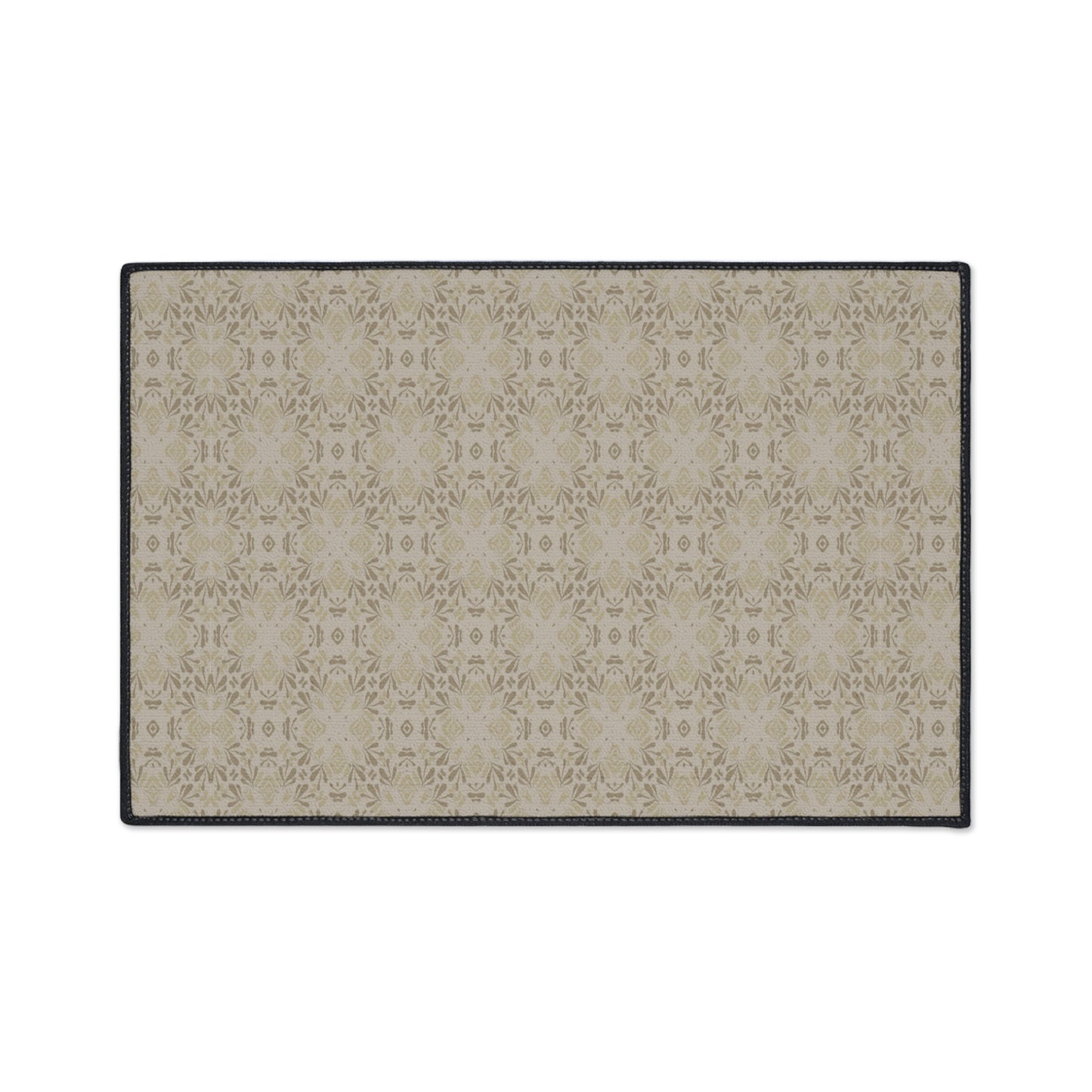 Elegant Heavy Duty Floor Mat Frond Splash Mini© Taupe, for Home, Kitchen, Office, Rustic Decor, Stylish Entrance Rug, Pet-Friendly Mat