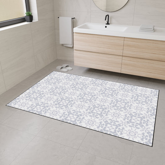 Stylish Heavy Duty Floor Mat, Rounded Coastal Tile© Moonlight, Indoor/Outdoor Rug for Home Decor, Kitchen Mat, Pet Friendly