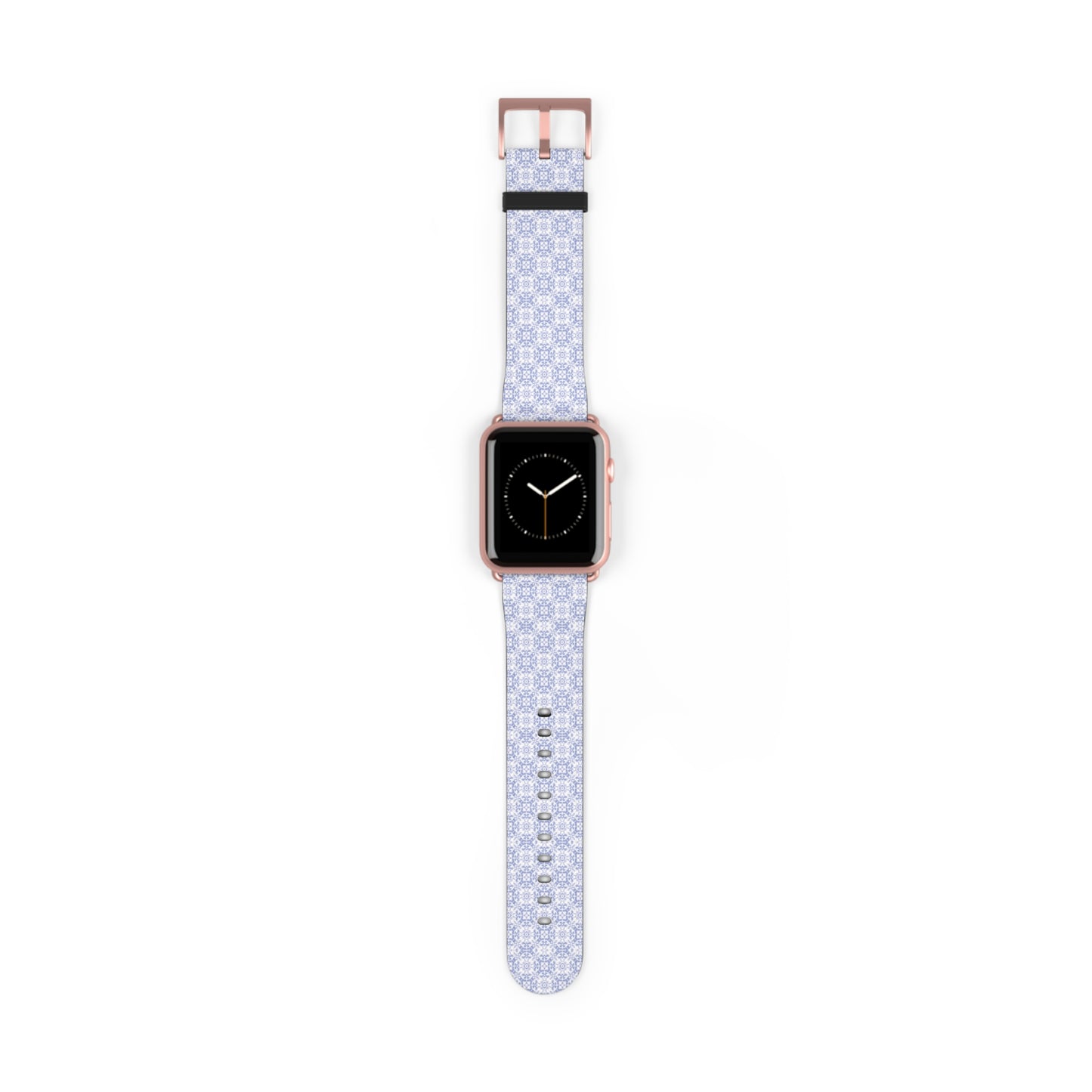 Lavender Tile Silicone Watch Band — Floral Geometric Apple Watch Strap