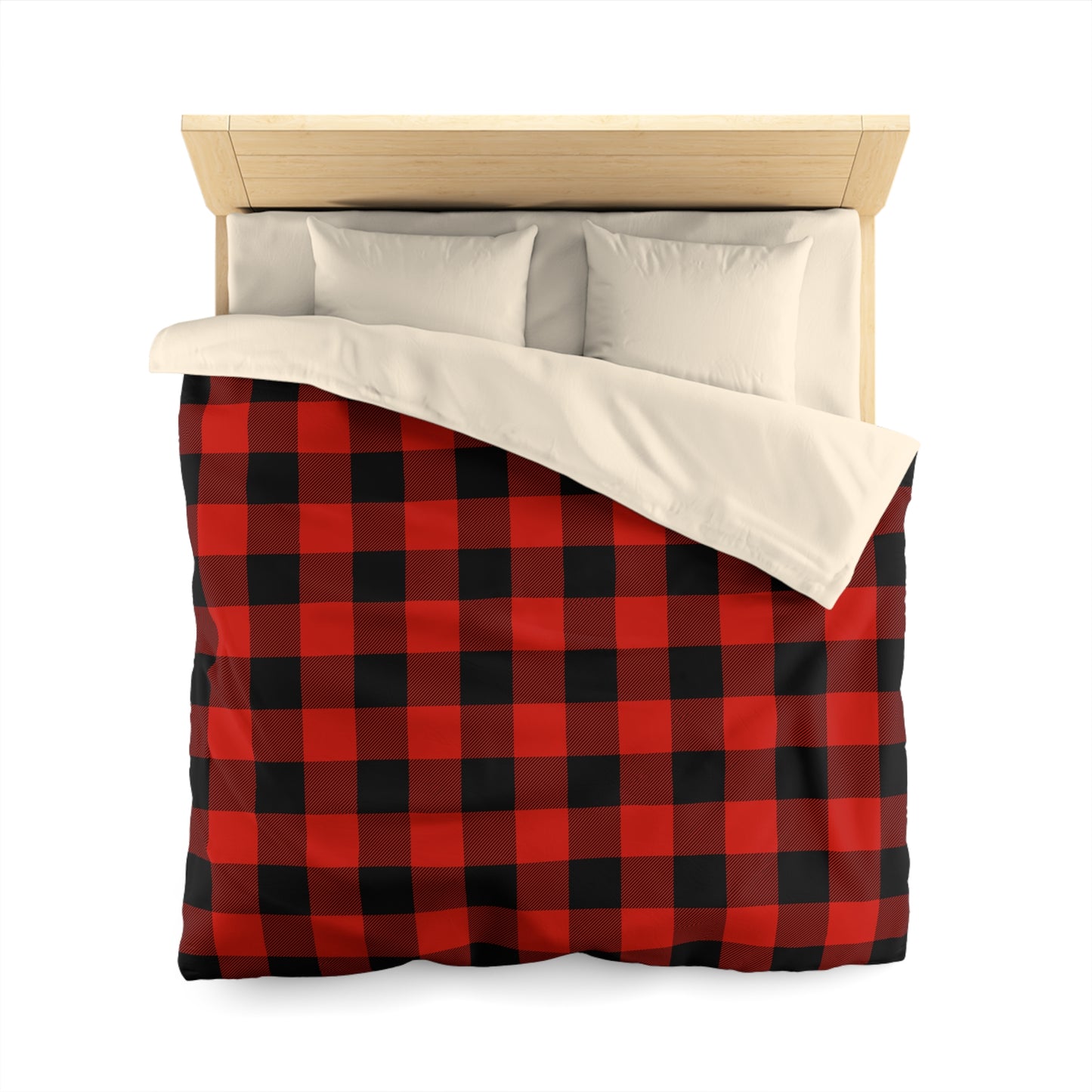 Microfiber Duvet Cover - Buffalo Plaid, Red