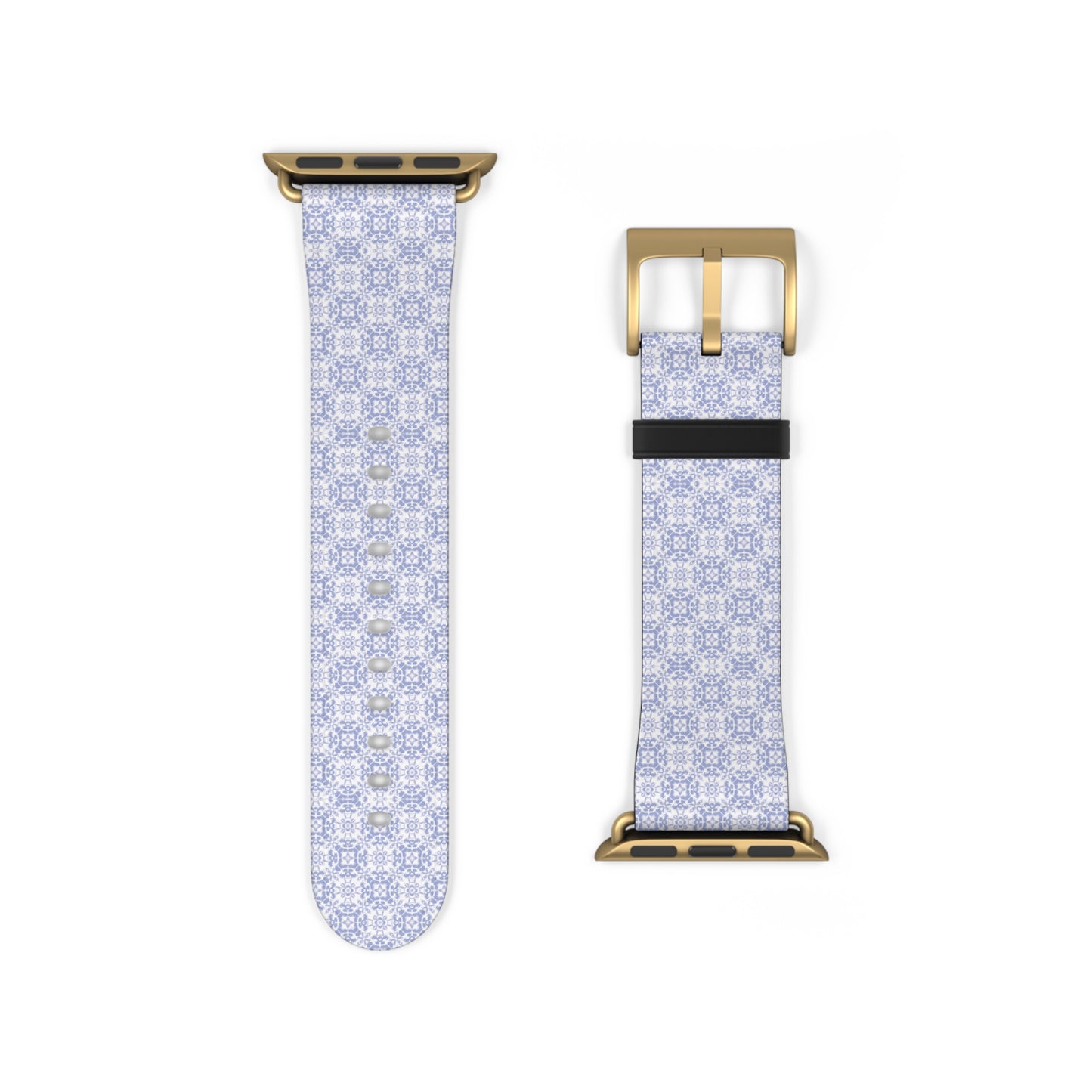 Lavender Tile Silicone Watch Band — Floral Geometric Apple Watch Strap