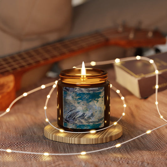 Relaxing Aromatic Soy Candle, Tidal© Blue, Amber Jar Candle, Home Décor, Gift for Her, Cozy Vibes, Spa Night, Eco-Friendly