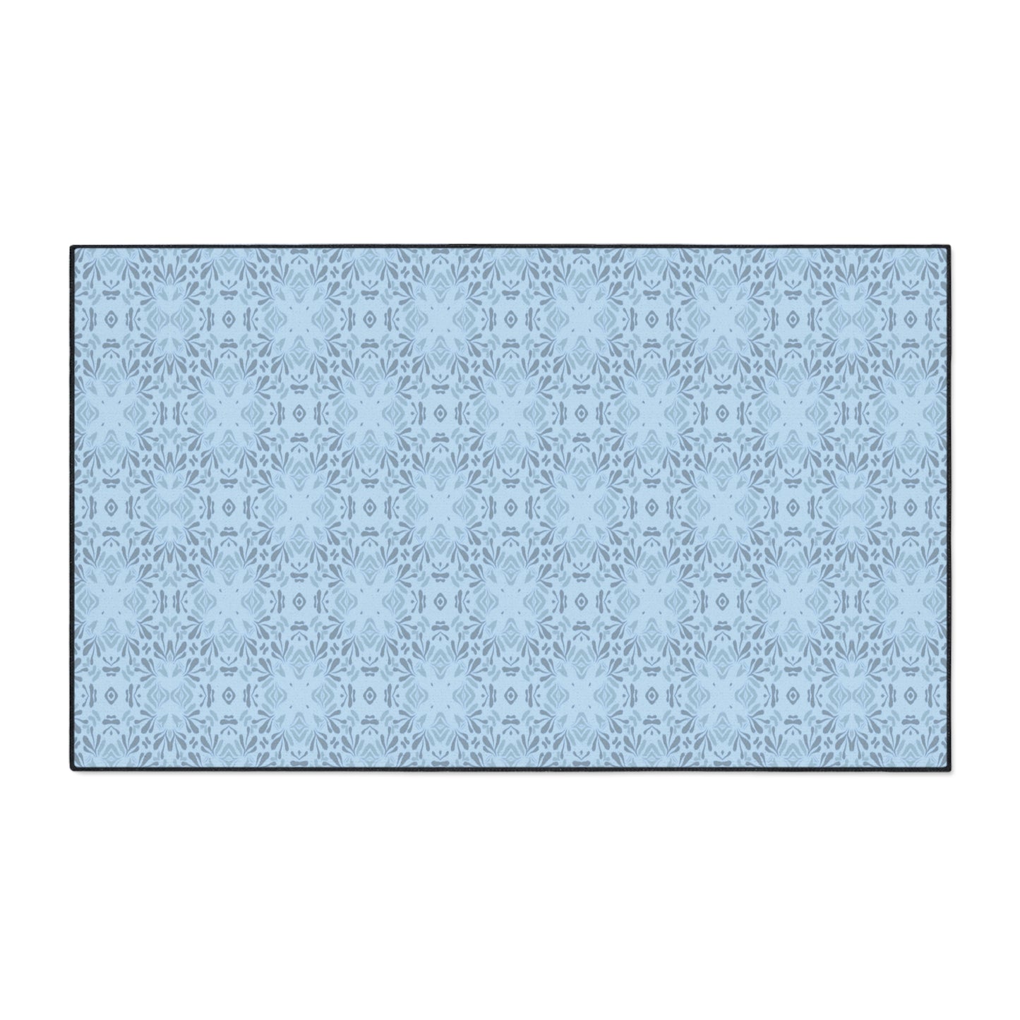 Stylish Heavy Duty Floor Mat Frond Splash Mini© Blue, for Durable Home Decor, Entryway Rug, Non-Slip Kitchen Mat, Modern Design