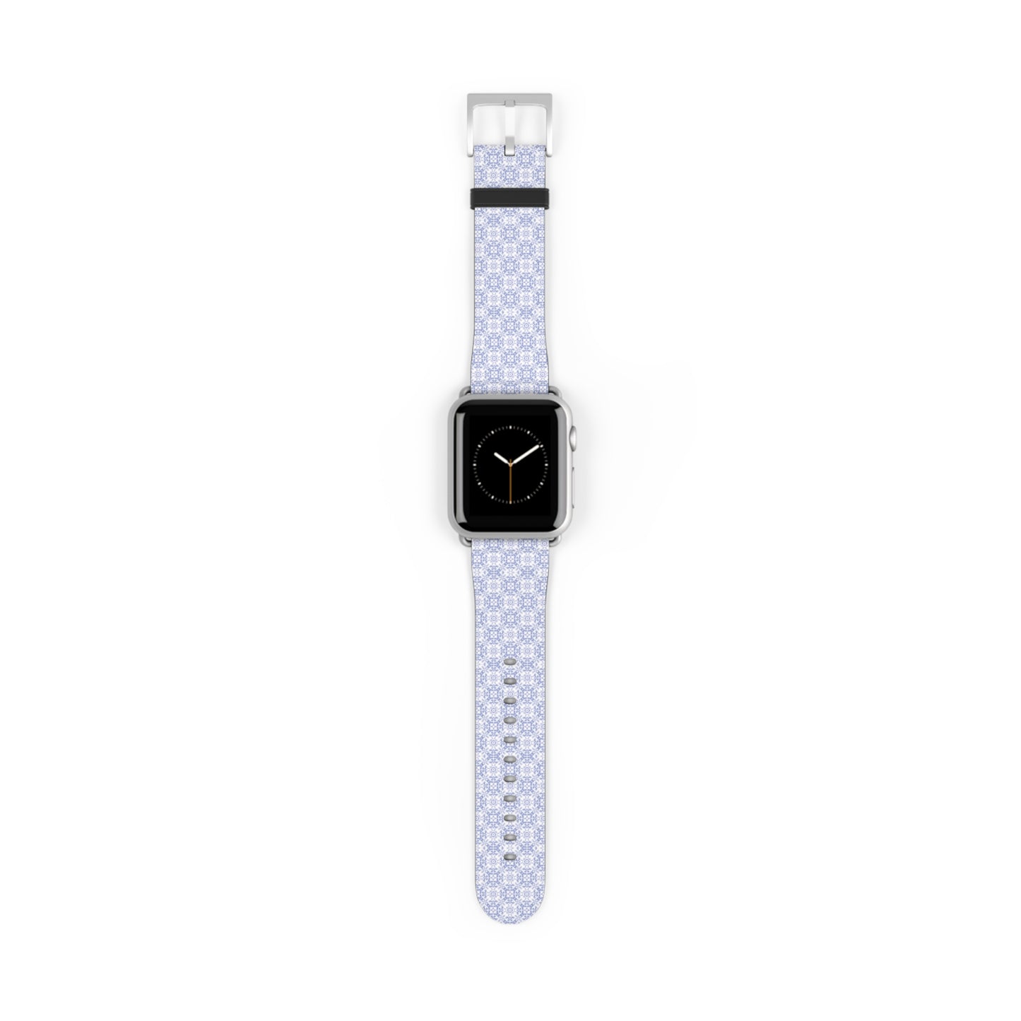 Lavender Tile Silicone Watch Band — Floral Geometric Apple Watch Strap