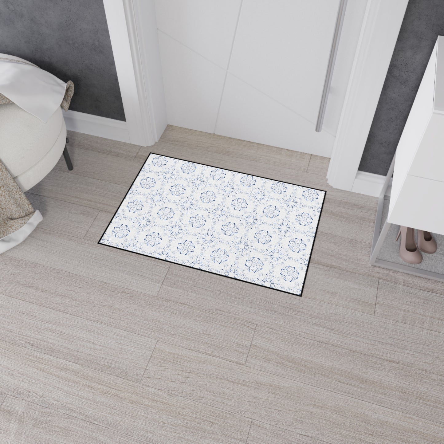 Elegant Heavy Duty Floor Mat - Featuring Batik Scatter© in Blue. Durable Entryway Rug, Non-Slip Kitchen Mat, Cozy Home Décor, Perfect for Holidays & Gifts, Blue Pattern [...]