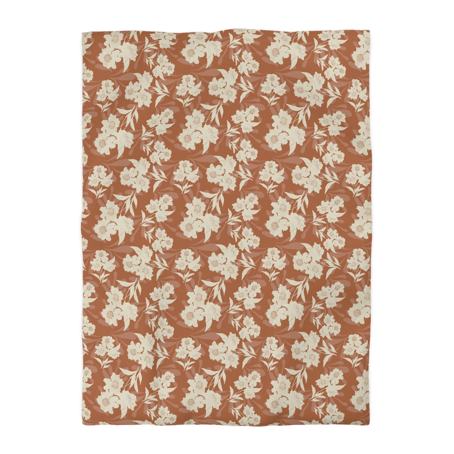 Microfiber Duvet Cover - Featuring Elaine© and Frond Splash©, Copper