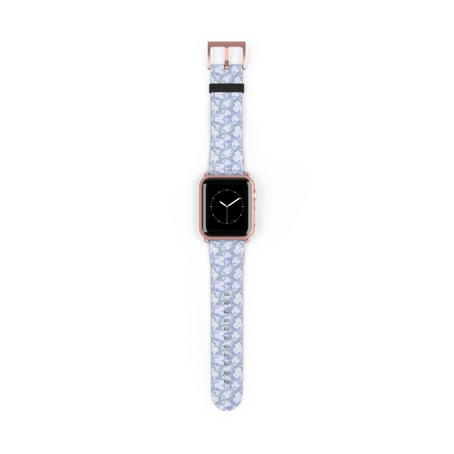 Pastel Periwinkle Floral Watch Band — Lightweight Garden Pattern Strap for Apple Watch