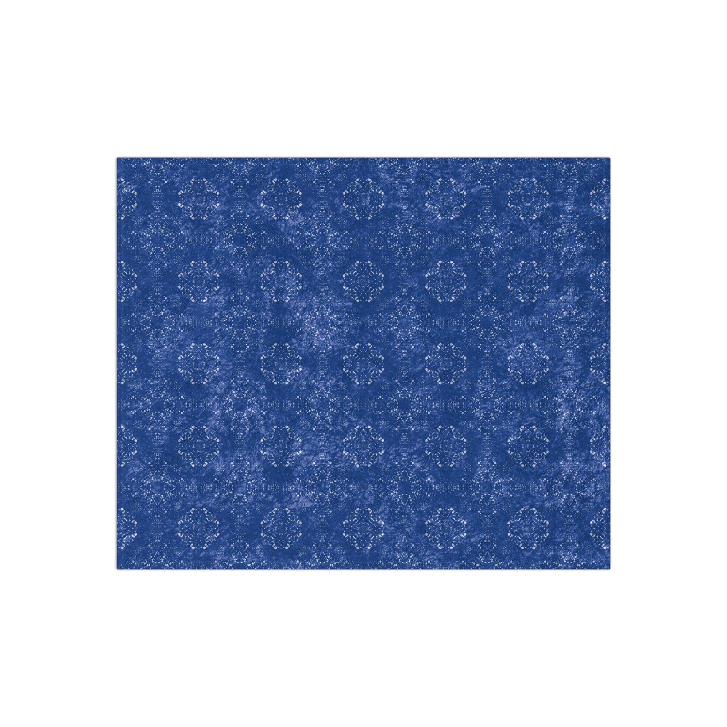 Crushed Velvet Blanket - Batik Scatter, Dark Blue