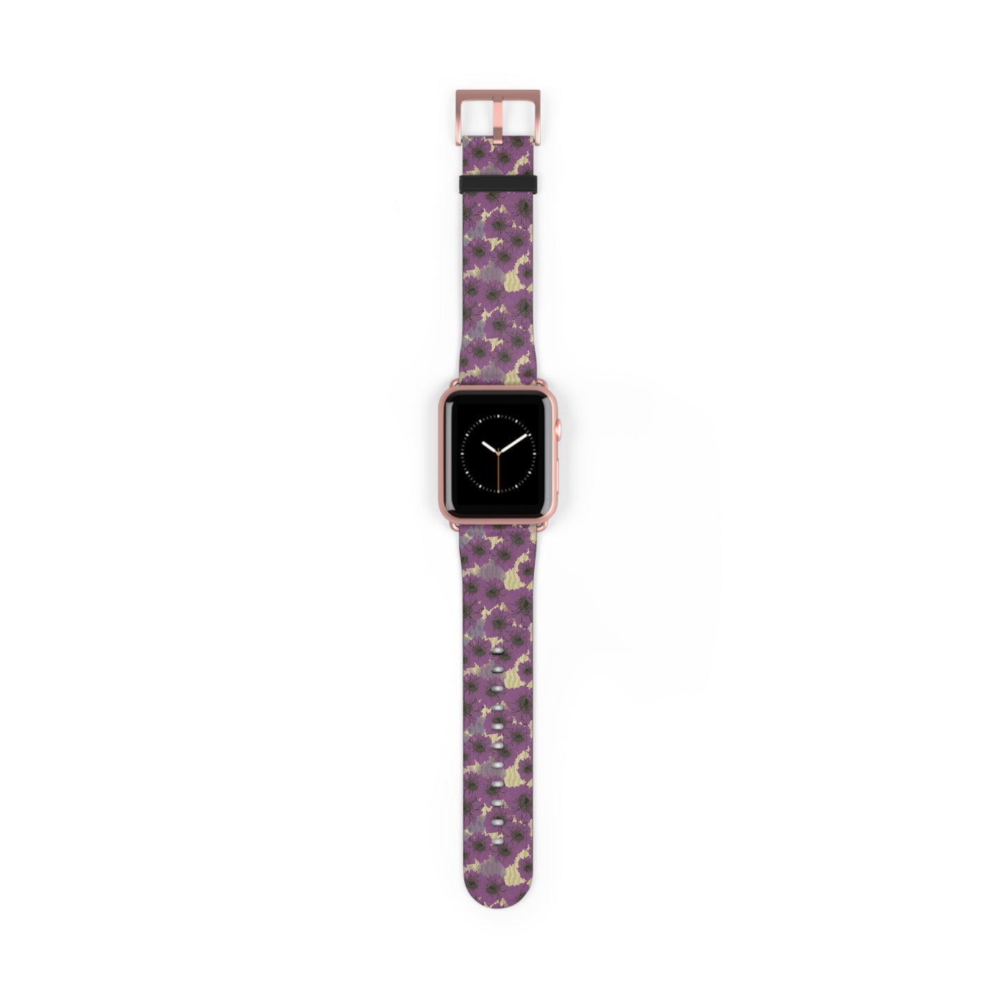 Floral Purple Leopard Watch Band — Patterned Apple Watch Strap