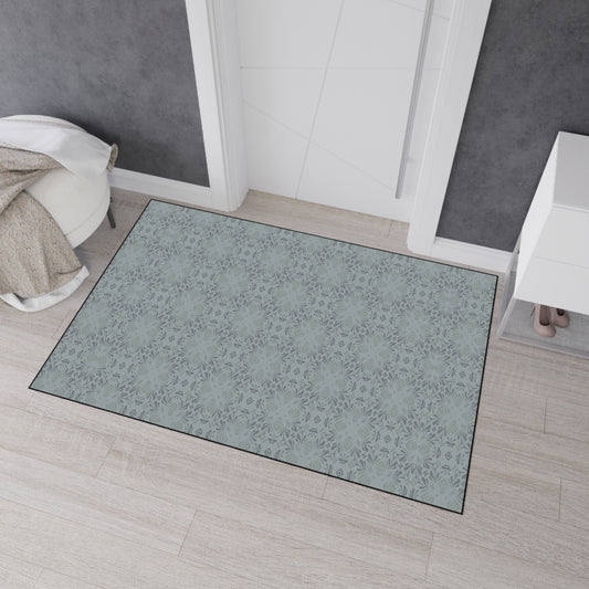 Elegant Heavy Duty Floor Mat Frond Splash Mini© Slate, for Home, Office Rug, Non-Slip Entryway Mat, Modern Kitchen Decor, Durable Area Rug