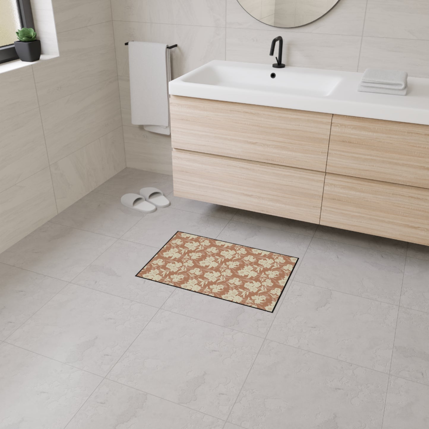 Floral Heavy Duty Floor Mat Featuring Elaine© in Mocha Mousse. Perfect for Autumn Home, Kitchen, and Entryway Decor | Non-Slip Area Rugs, Durable Mats, Indoor/Outdoor Use, [...]