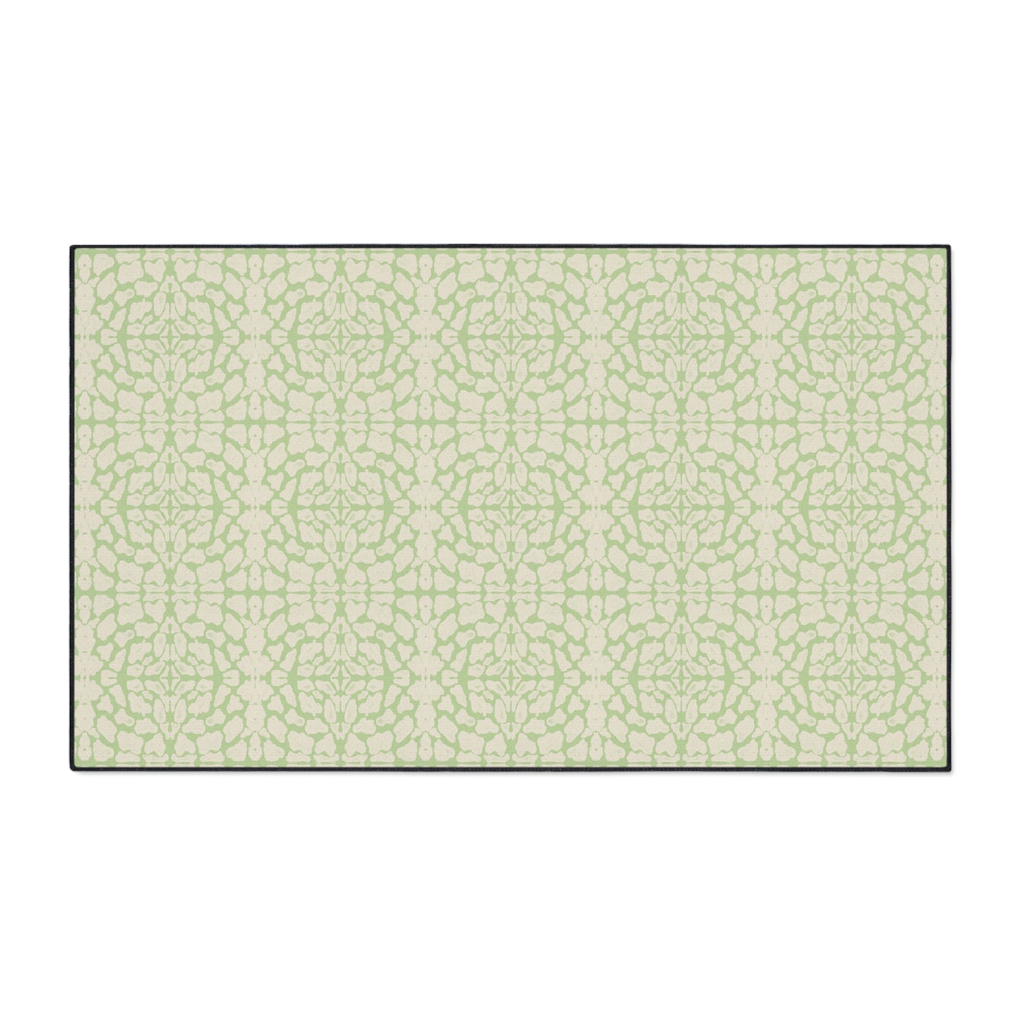 Stylish Heavy Duty Floor Mat, Lime Cream Animal Look Print, Non-Slip Area Rug, Indoor/Outdoor Decor, Home Entrance Mat