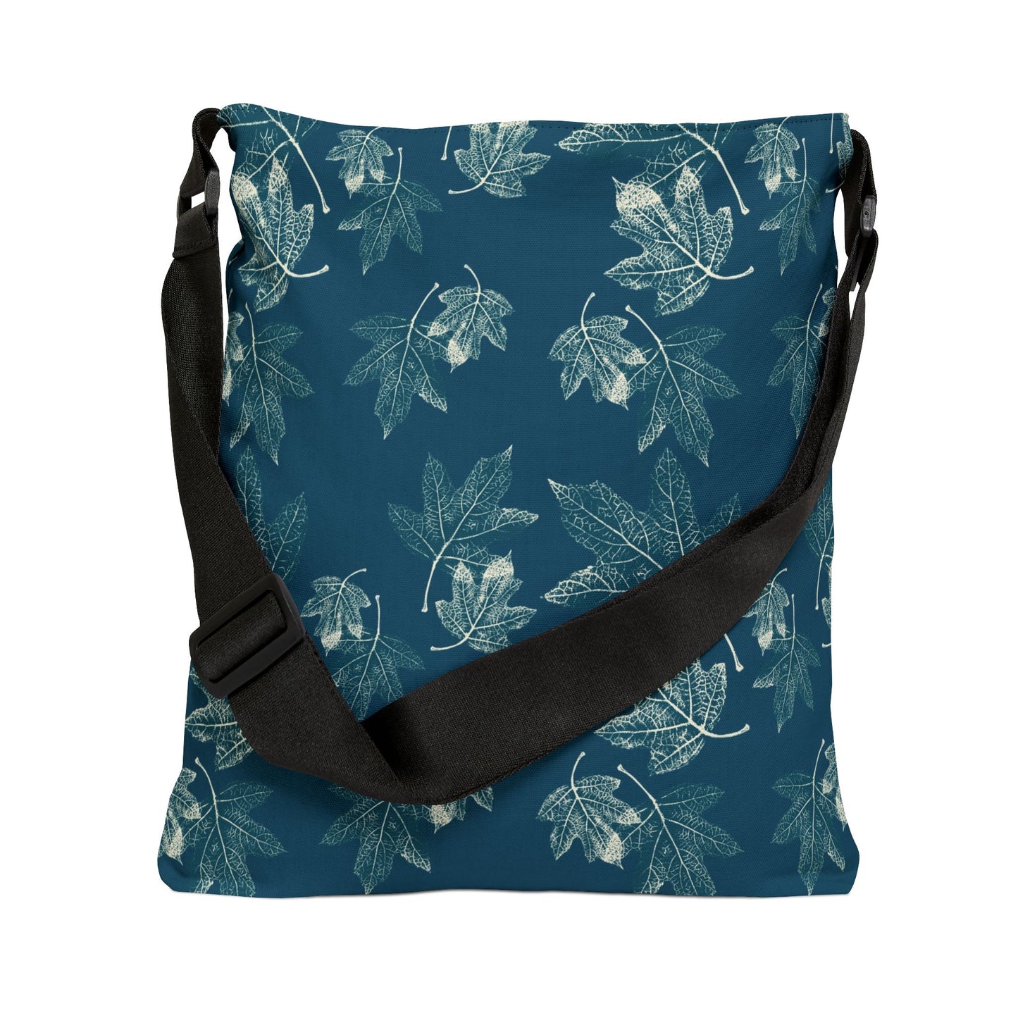 Adjustable Tote Bag (AOP) - Oak Leaf Hydrangea© in Teal