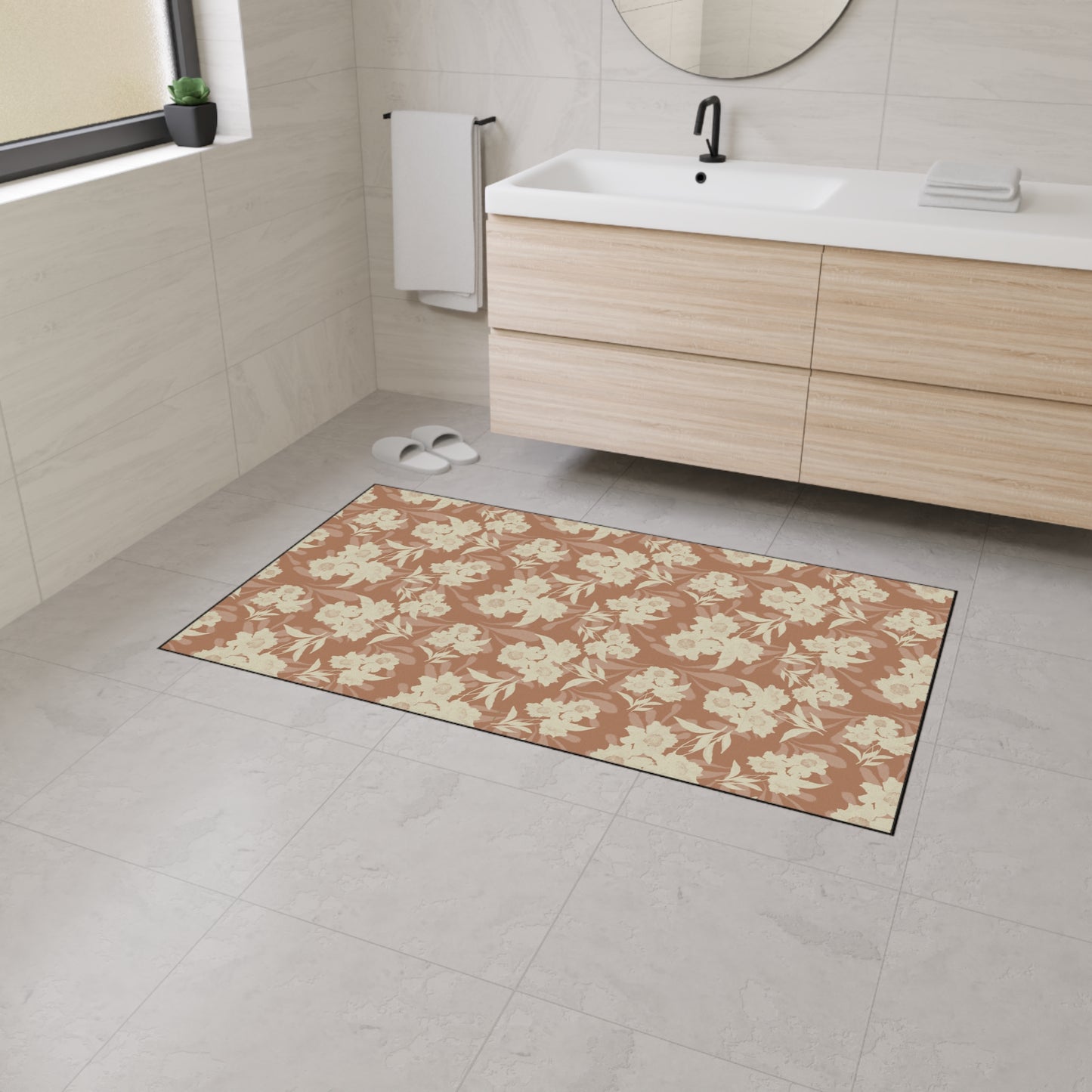 Floral Heavy Duty Floor Mat Featuring Elaine© in Mocha Mousse. Perfect for Autumn Home, Kitchen, and Entryway Decor | Non-Slip Area Rugs, Durable Mats, Indoor/Outdoor Use, [...]