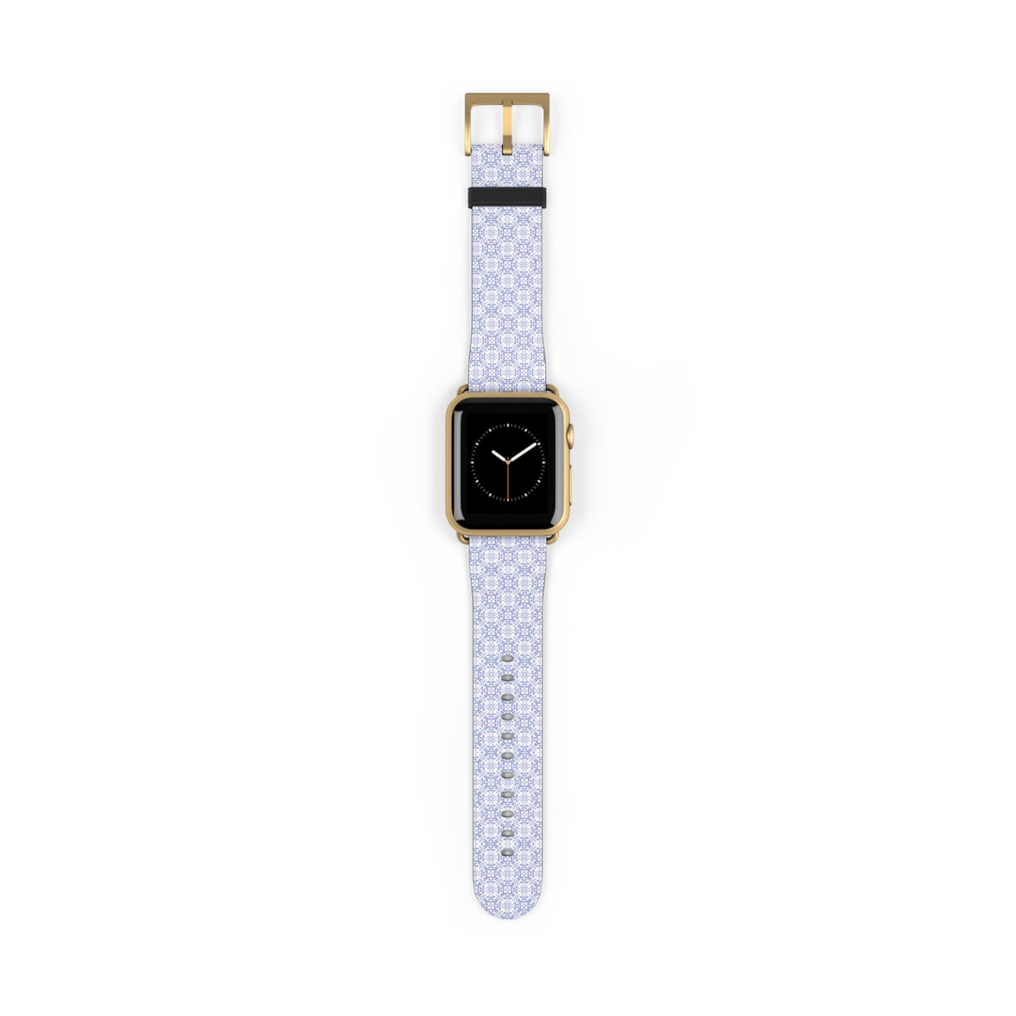 Lavender Tile Silicone Watch Band — Floral Geometric Apple Watch Strap