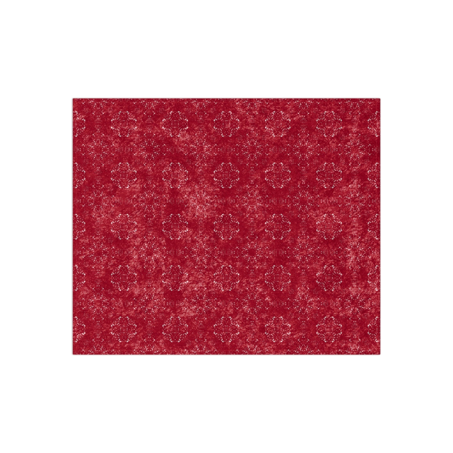 Crushed Velvet Blanket - Batik Scatter©, Red