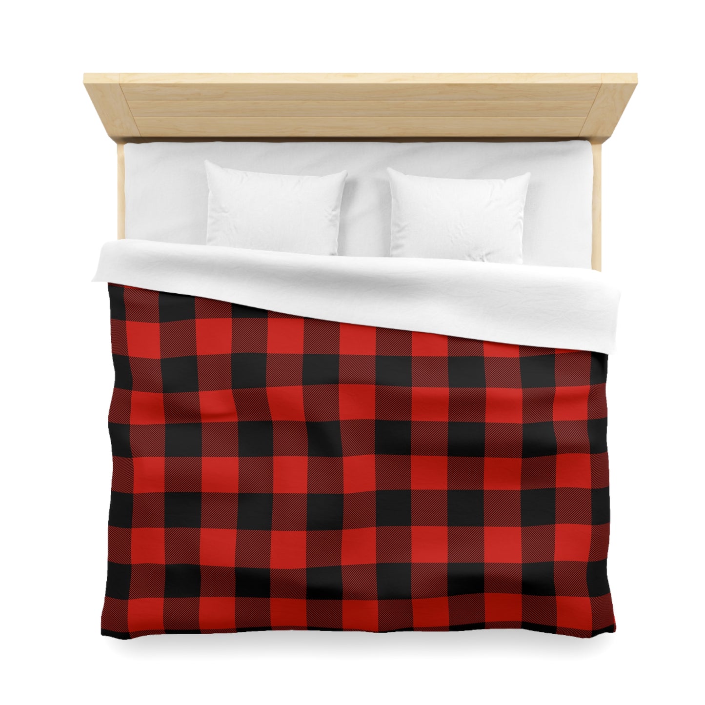 Microfiber Duvet Cover - Buffalo Plaid, Red