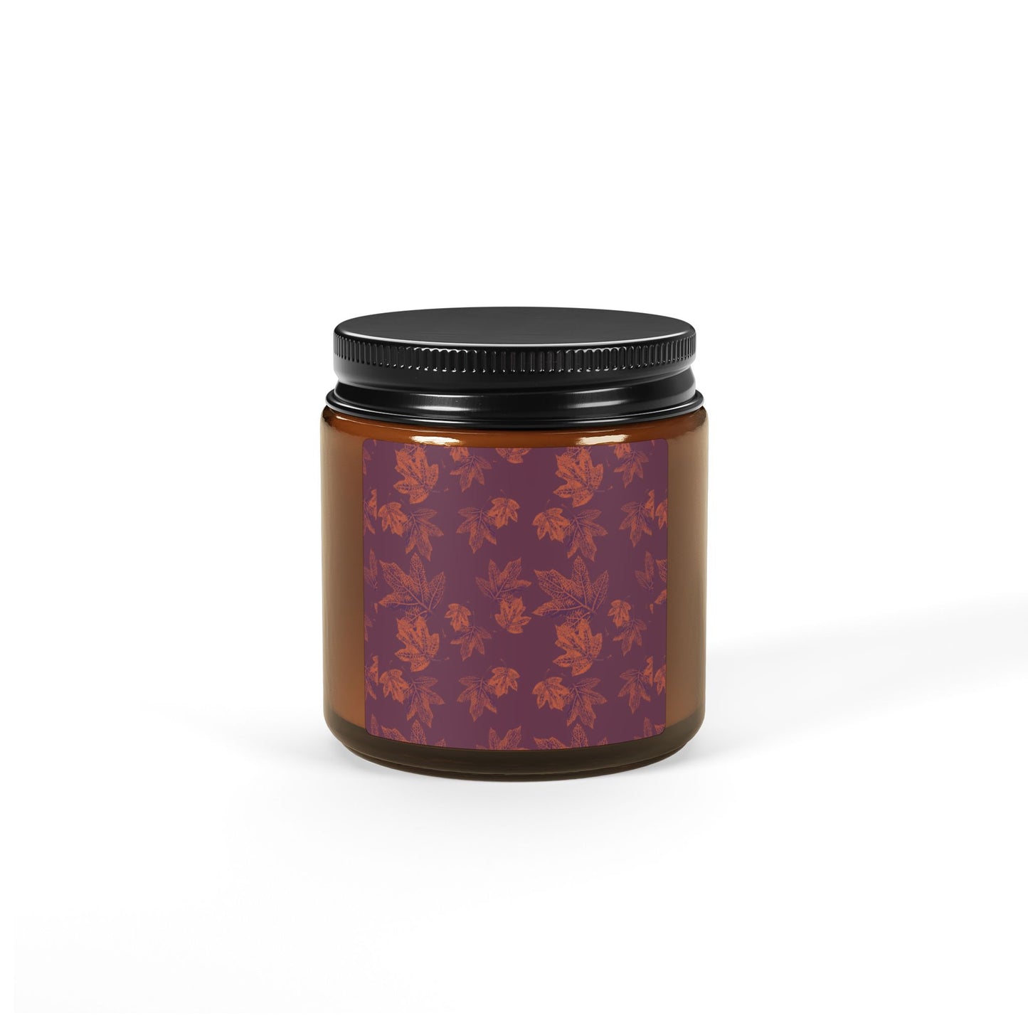 Aromatic Soy Candle in Amber Jar | Autumn Leaves, Aromatic and Holiday Scents, Eco-Friendly Gift, Relaxation Decor, Home Fragrance, Self-Care Treat