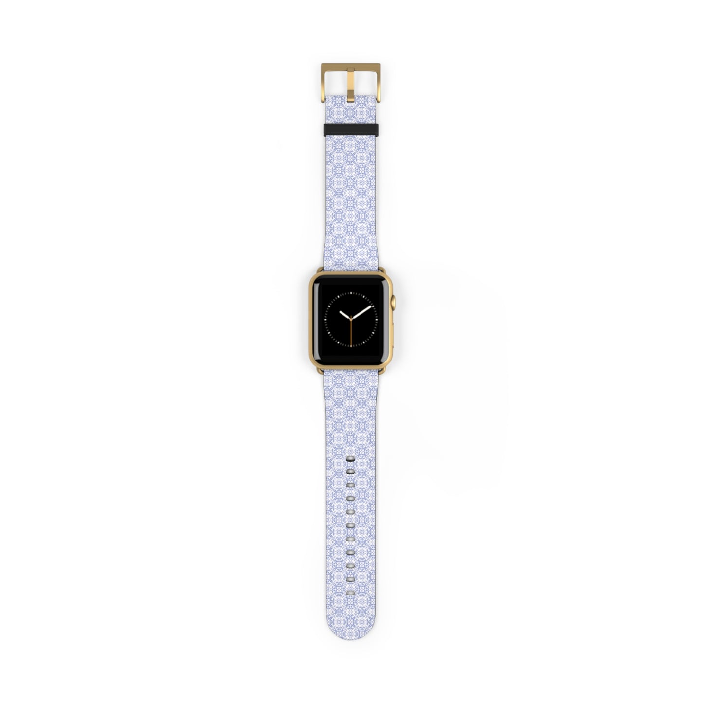 Lavender Tile Silicone Watch Band — Floral Geometric Apple Watch Strap