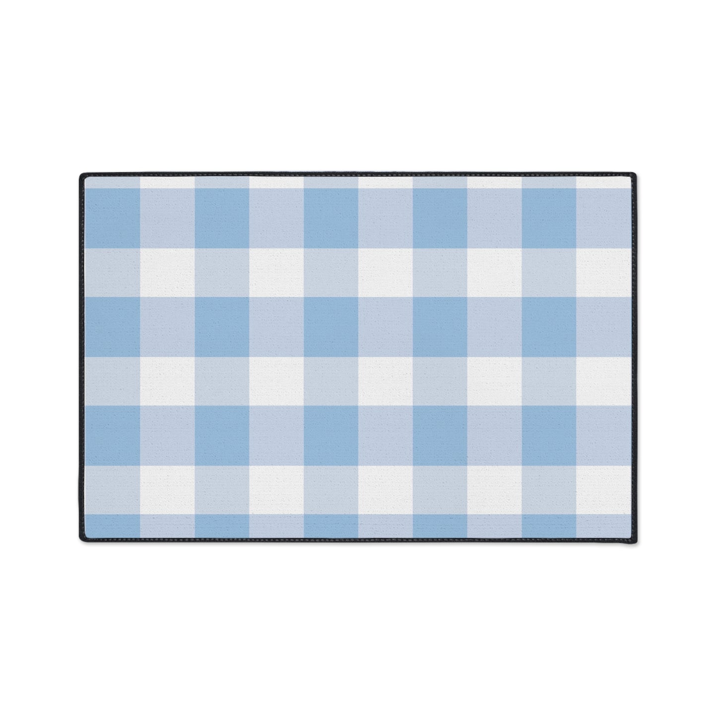 Vintage Gingham Heavy Duty Floor Mat | Durable Entryway Rug, Farmhouse Kitchen Mat, Indoor/Outdoor Mat, Home Decor, Easy to Clean