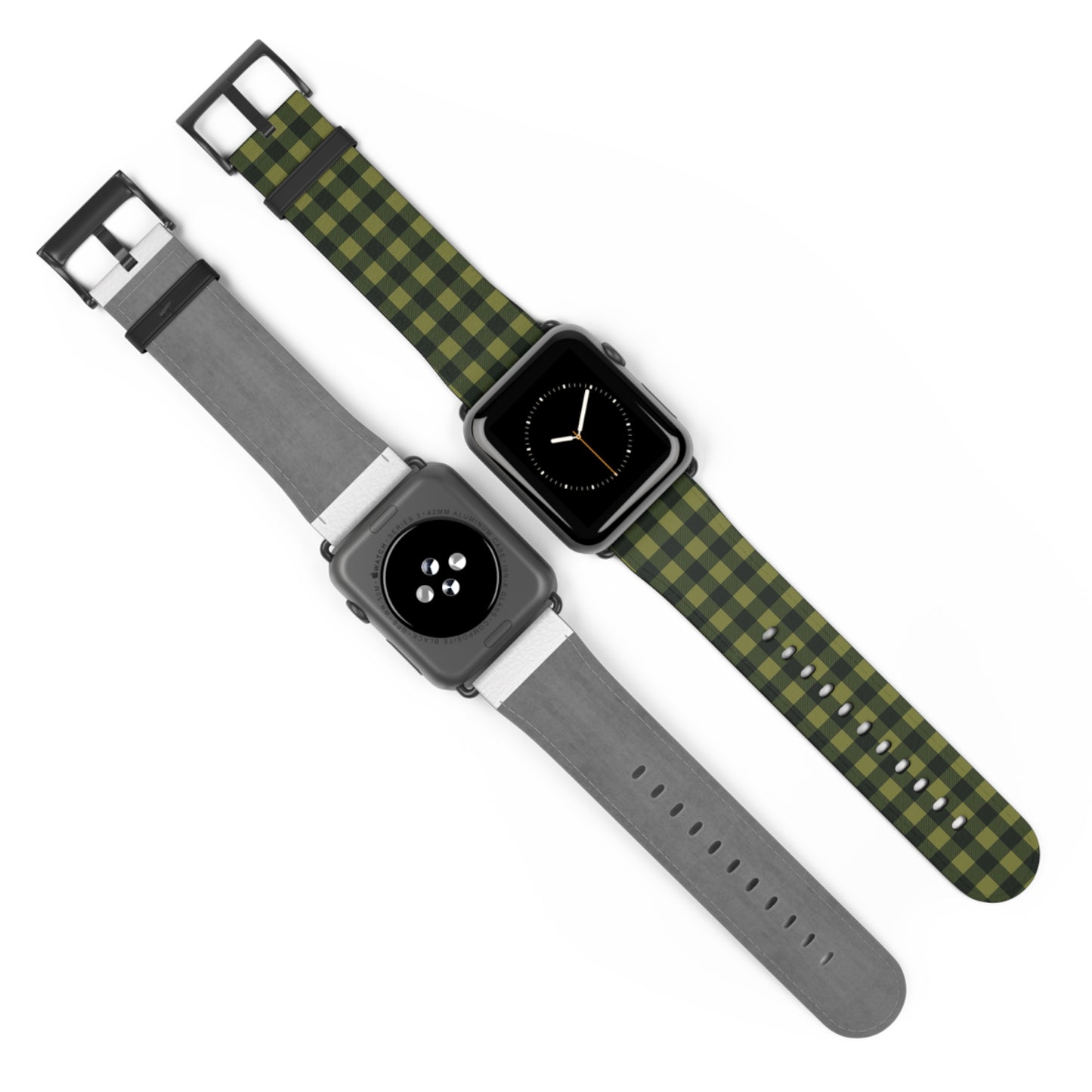 Green Buffalo Plaid Watch Band — Lightweight Patterned Apple Watch Strap