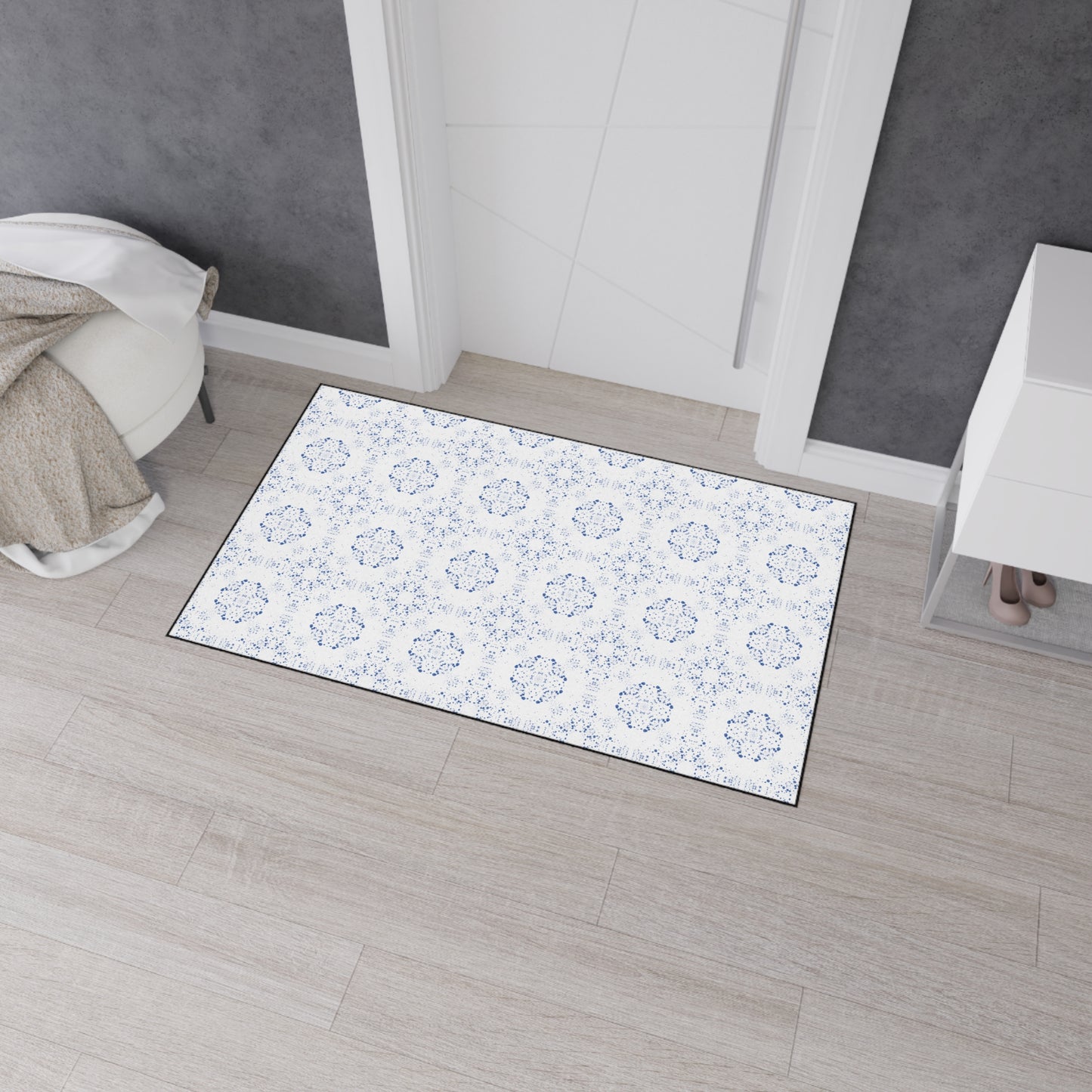 Elegant Heavy Duty Floor Mat - Featuring Batik Scatter© in Blue. Durable Entryway Rug, Non-Slip Kitchen Mat, Cozy Home Décor, Perfect for Holidays & Gifts, Blue Pattern [...]