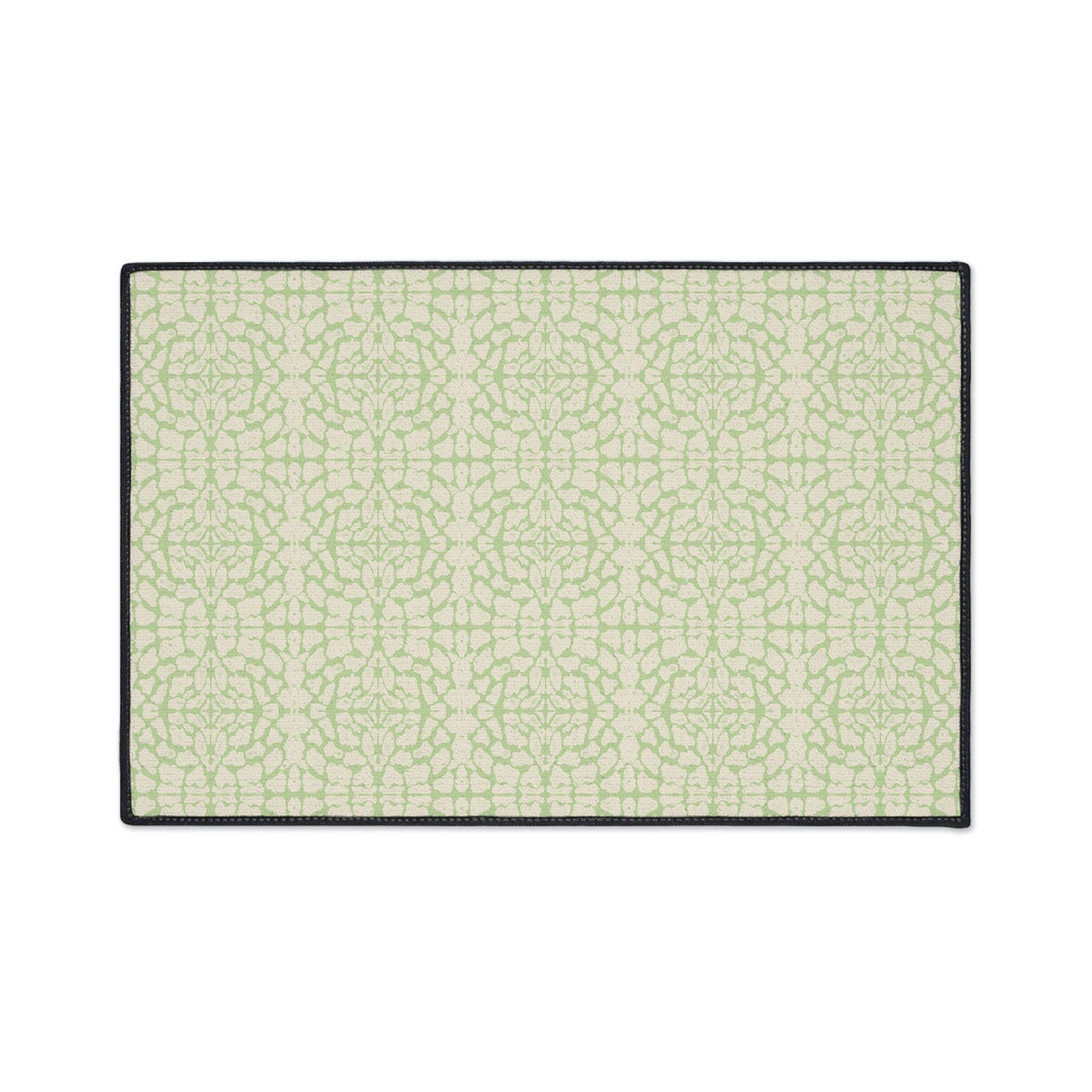 Stylish Heavy Duty Floor Mat, Lime Cream Animal Look Print, Non-Slip Area Rug, Indoor/Outdoor Decor, Home Entrance Mat