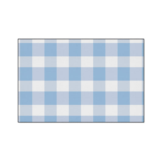 Vintage Gingham Heavy Duty Floor Mat | Durable Entryway Rug, Farmhouse Kitchen Mat, Indoor/Outdoor Mat, Home Decor, Easy to Clean