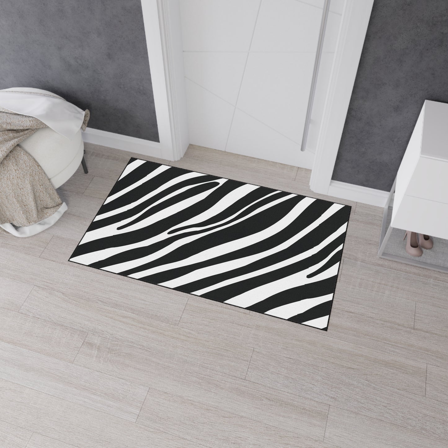 Stylish Zebra Floor Mat for Home & Office, Area Rug, Kitchen Doormat, Unique Decoration, Durable Heavy Duty Mat