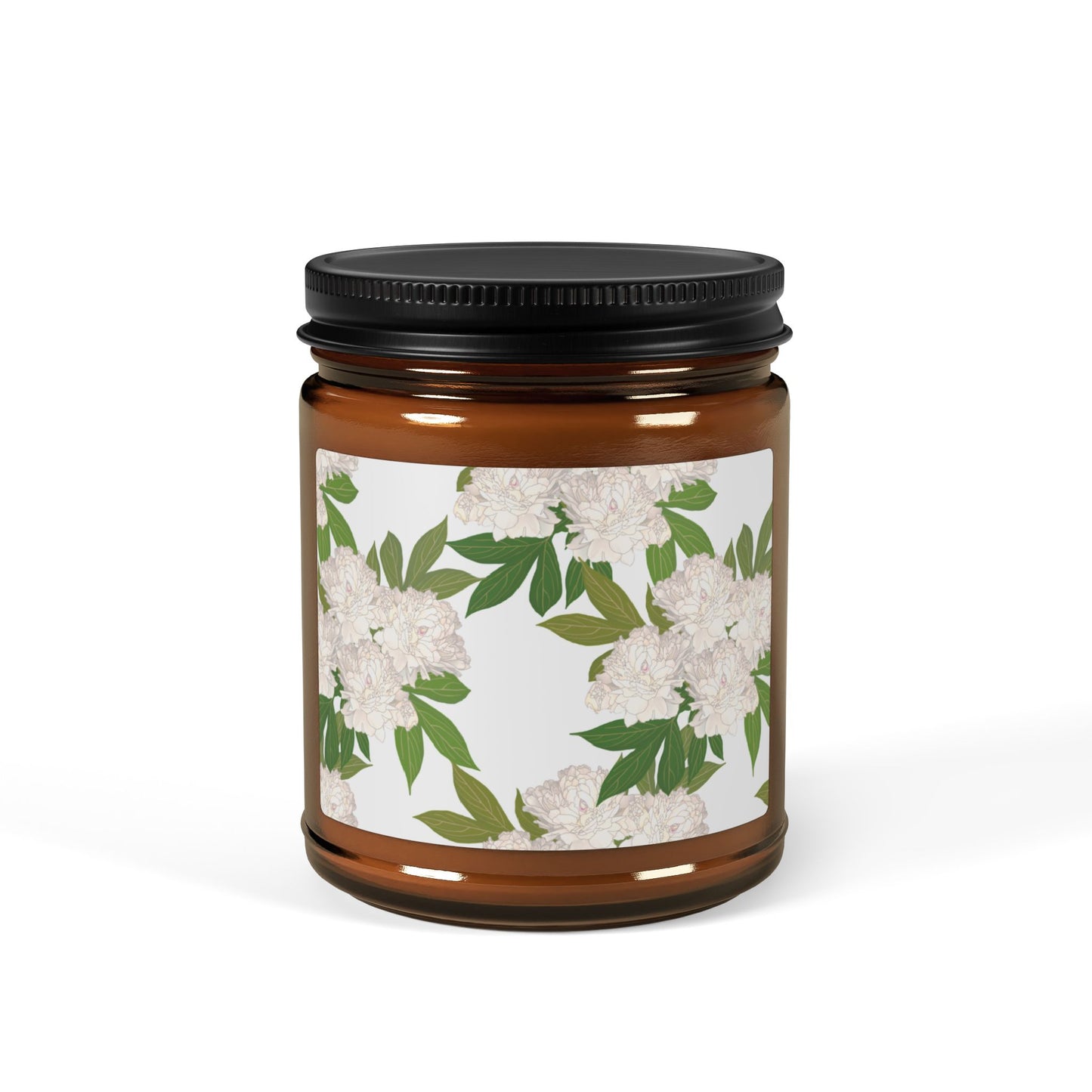 Aromatic Soy Candle Featuring Rachel's Peonies in White, Eco-Friendly Home Decor, Gift for Her, Relaxation Candle, Aromatherapy, Bridal Gift