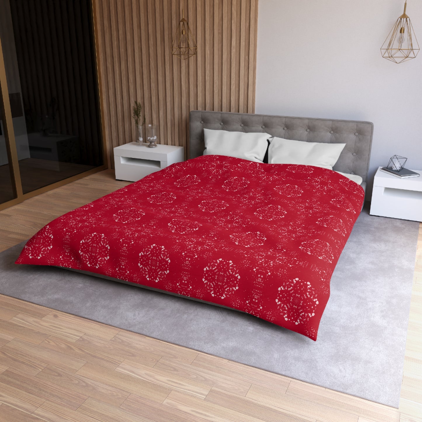 Microfiber Duvet Cover - Batik Scatter, Red