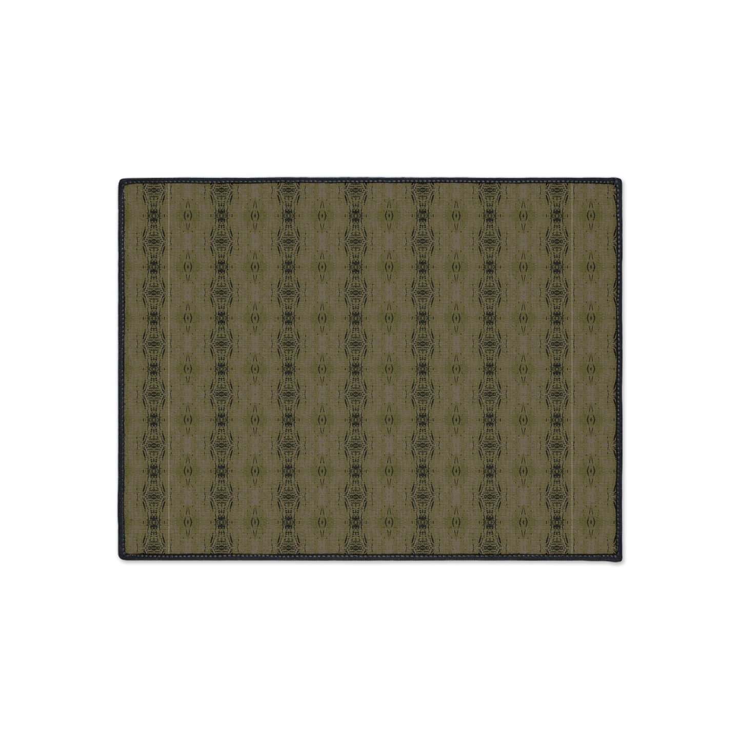 Stylish Heavy Duty Floor Mat - Half Bamboo© Deep Olive, Durable Indoor/Outdoor Rug, Home Entry Mat, Kitchen Floor Protector