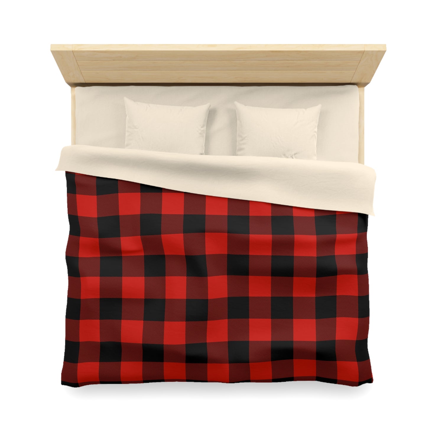 Microfiber Duvet Cover - Buffalo Plaid, Red