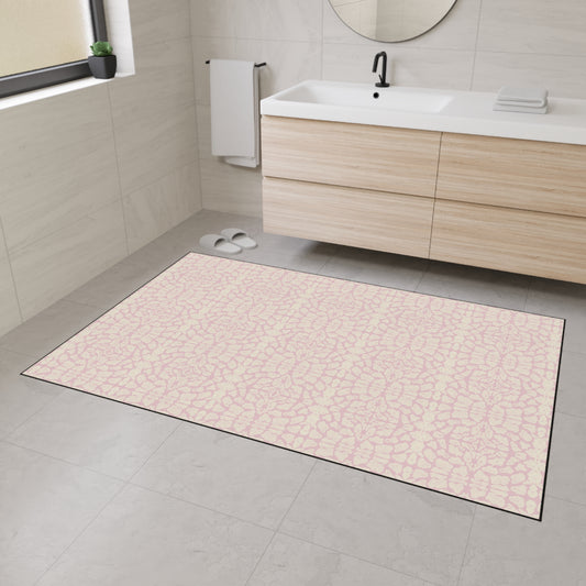 Elegant Heavy Duty Floor Mat Pink Shell, for Home and Office | Stylish Anti-Fatigue Mats | Perfect for Kitchen & Entryway