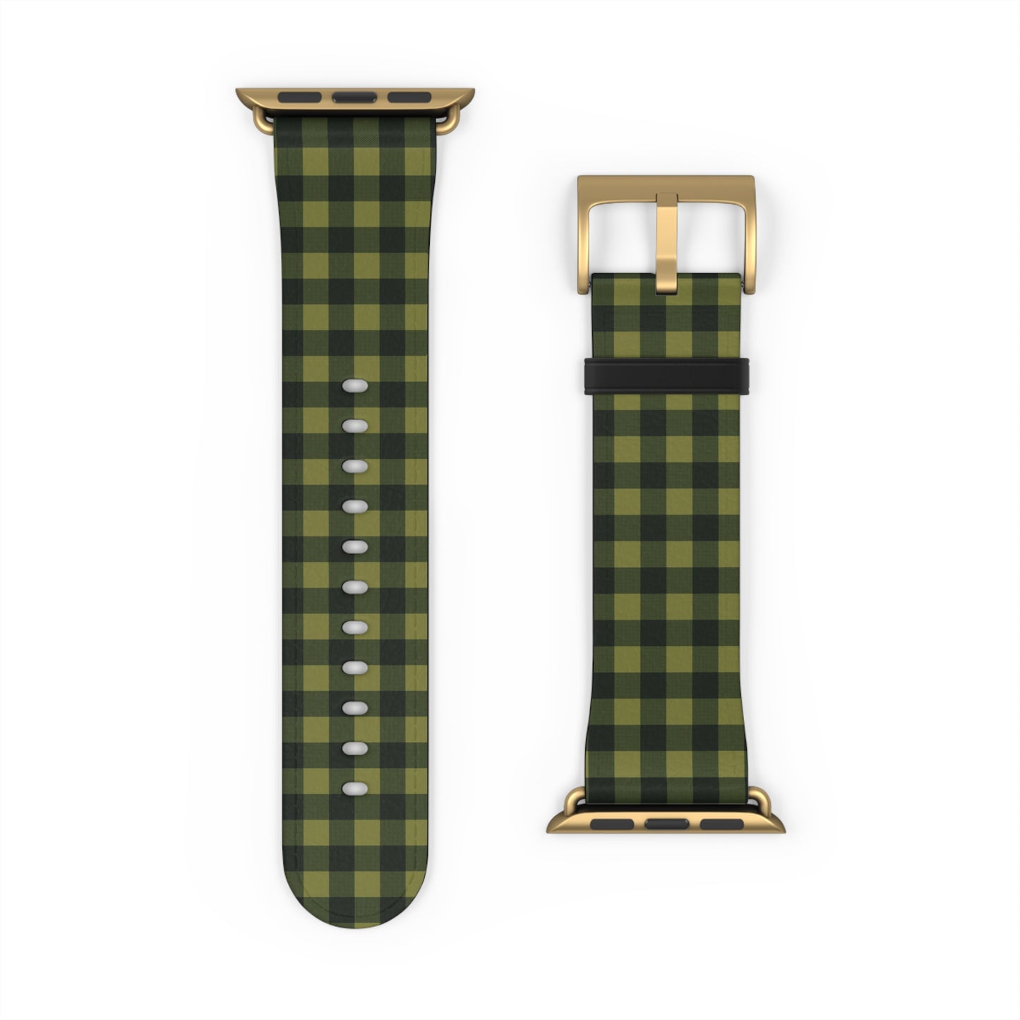 Green Buffalo Plaid Watch Band — Lightweight Patterned Apple Watch Strap