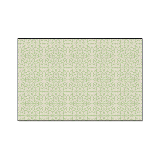 Stylish Heavy Duty Floor Mat, Lime Cream Animal Look Print, Non-Slip Area Rug, Indoor/Outdoor Decor, Home Entrance Mat