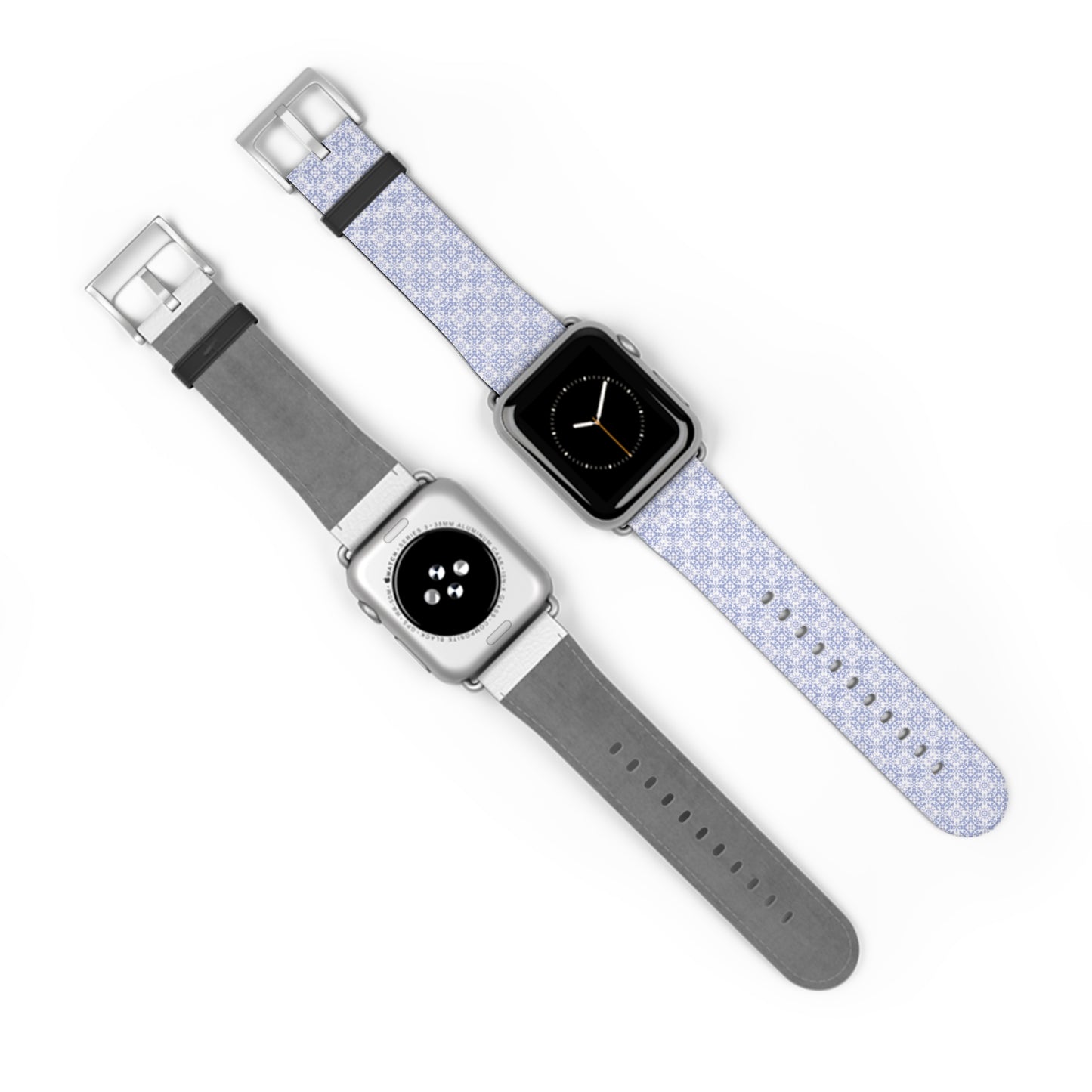 Lavender Tile Silicone Watch Band — Floral Geometric Apple Watch Strap