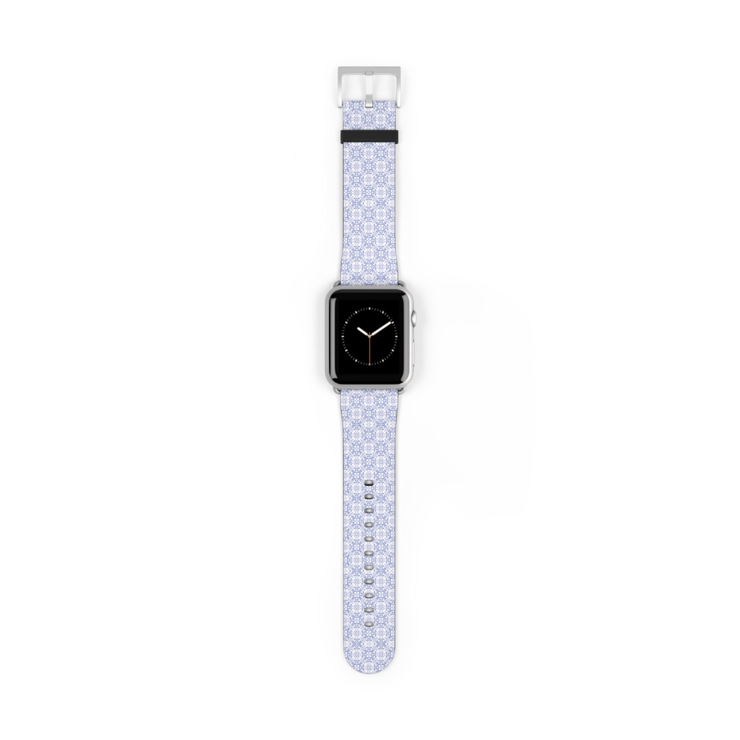 Lavender Tile Silicone Watch Band — Floral Geometric Apple Watch Strap