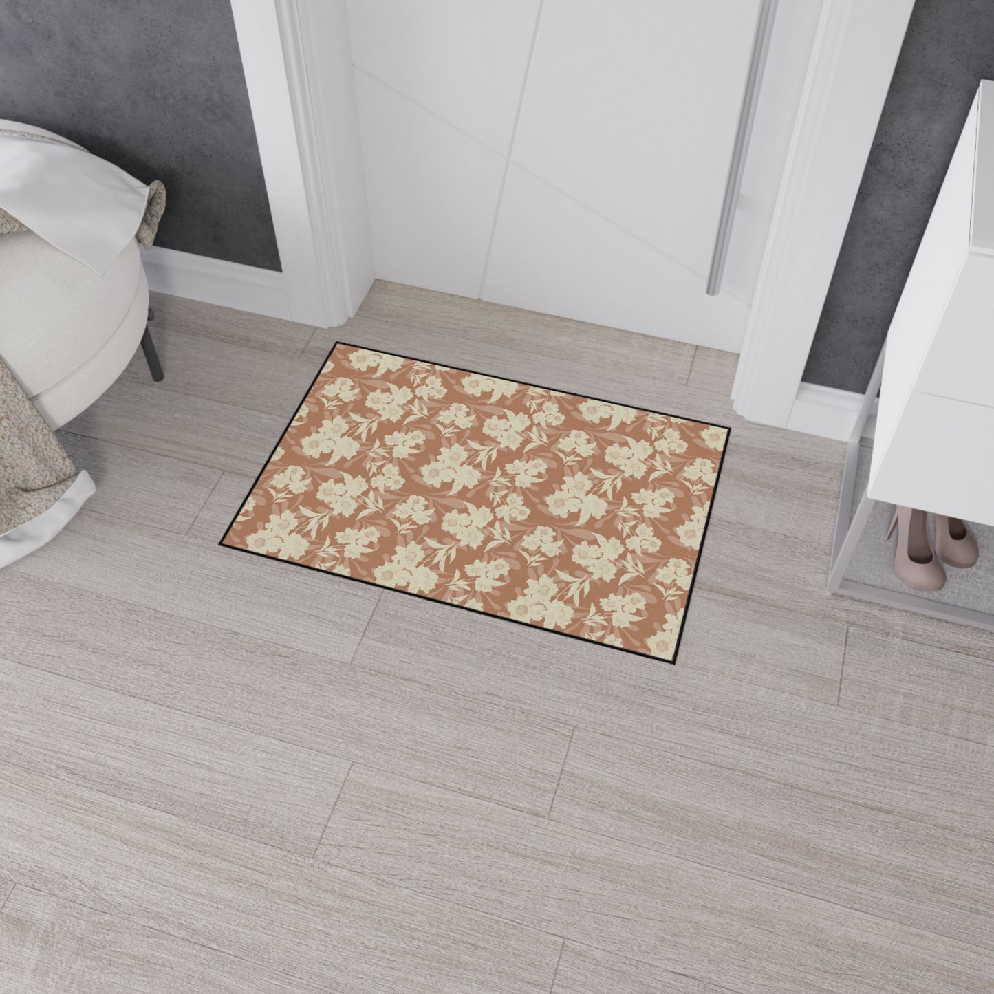 Floral Heavy Duty Floor Mat Featuring Elaine© in Mocha Mousse. Perfect for Autumn Home, Kitchen, and Entryway Decor | Non-Slip Area Rugs, Durable Mats, Indoor/Outdoor Use, [...]