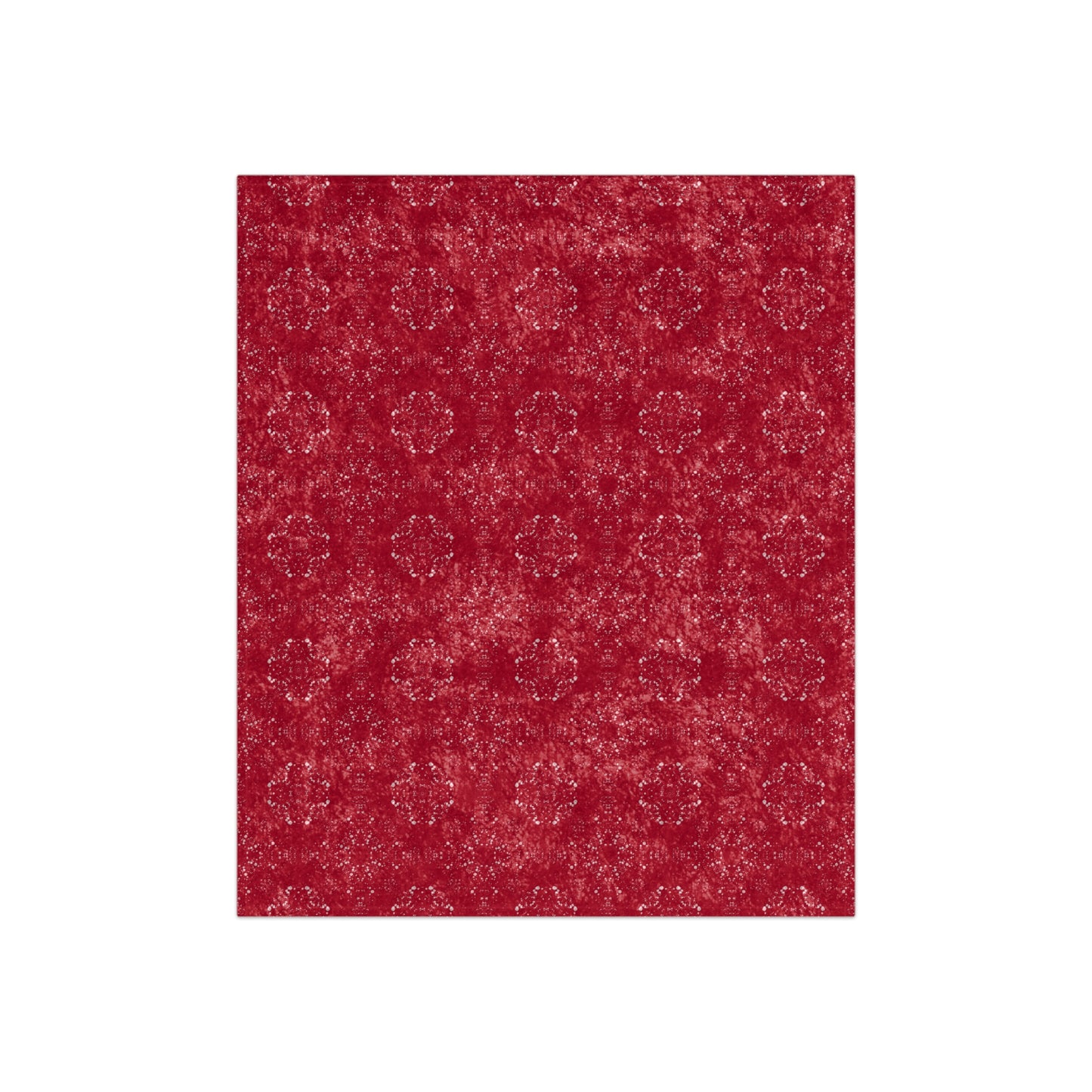 Crushed Velvet Blanket - Batik Scatter©, Red