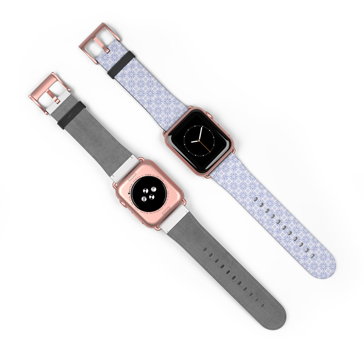 Lavender Tile Silicone Watch Band — Floral Geometric Apple Watch Strap