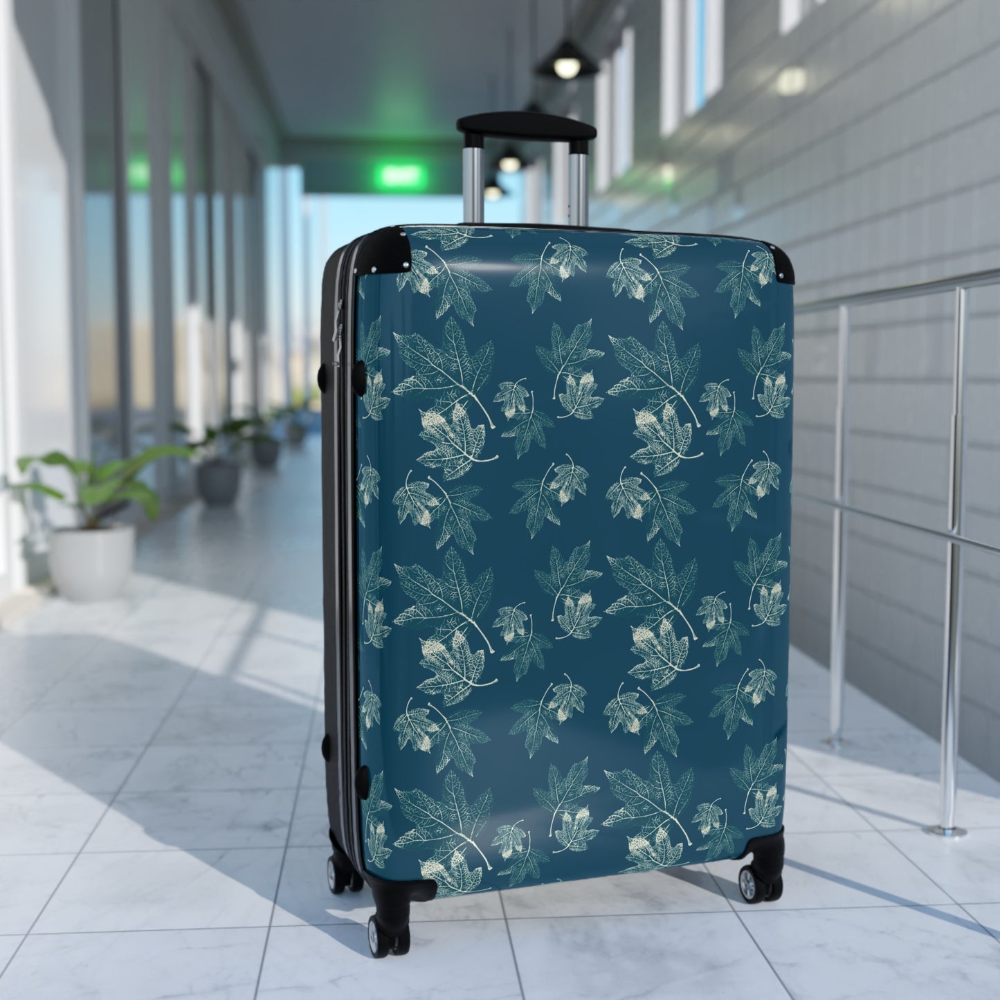 Suitcase - Oak Leaf Hydrangea© in Teal