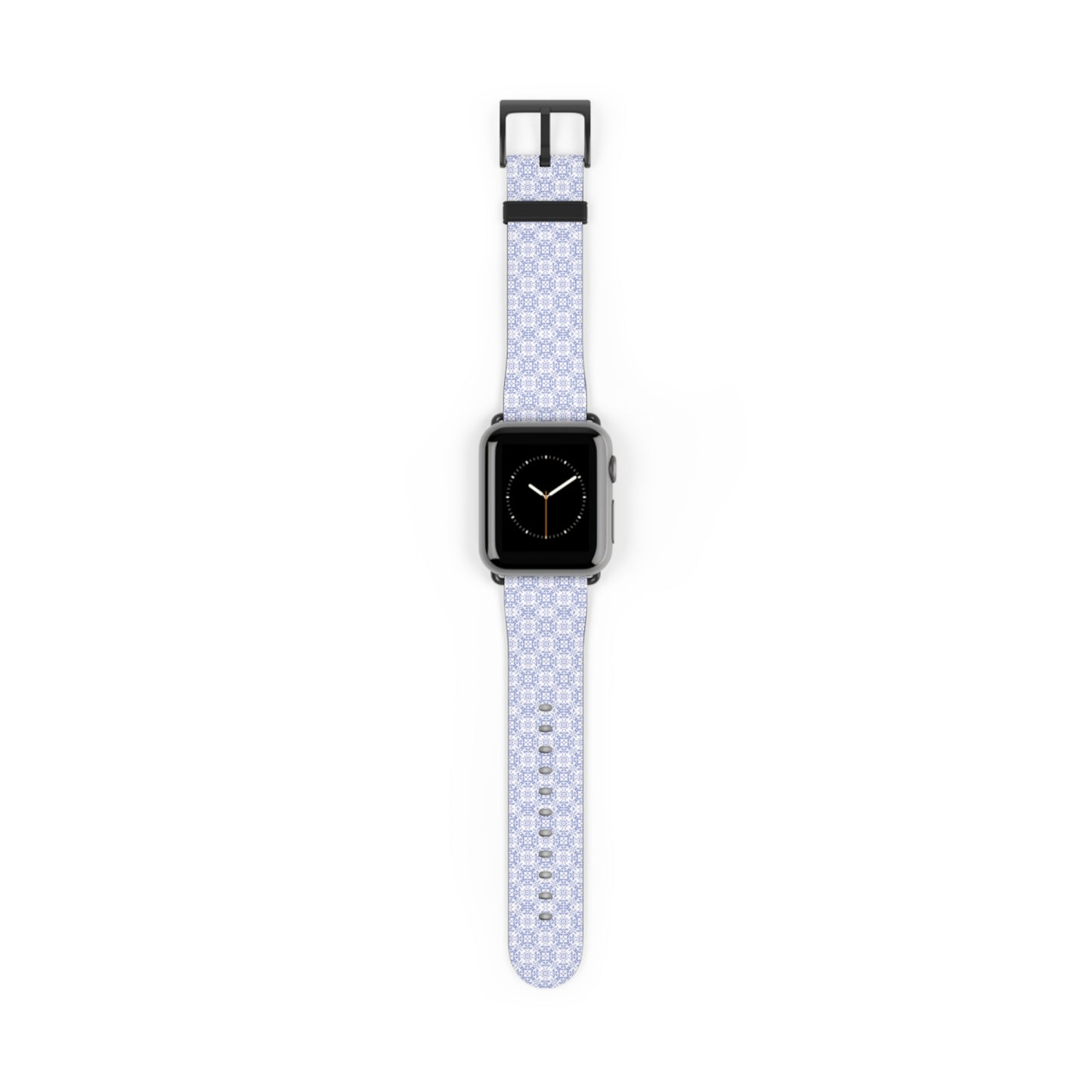 Lavender Tile Silicone Watch Band — Floral Geometric Apple Watch Strap