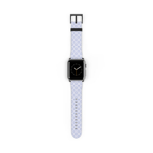 Lavender Tile Silicone Watch Band — Floral Geometric Apple Watch Strap