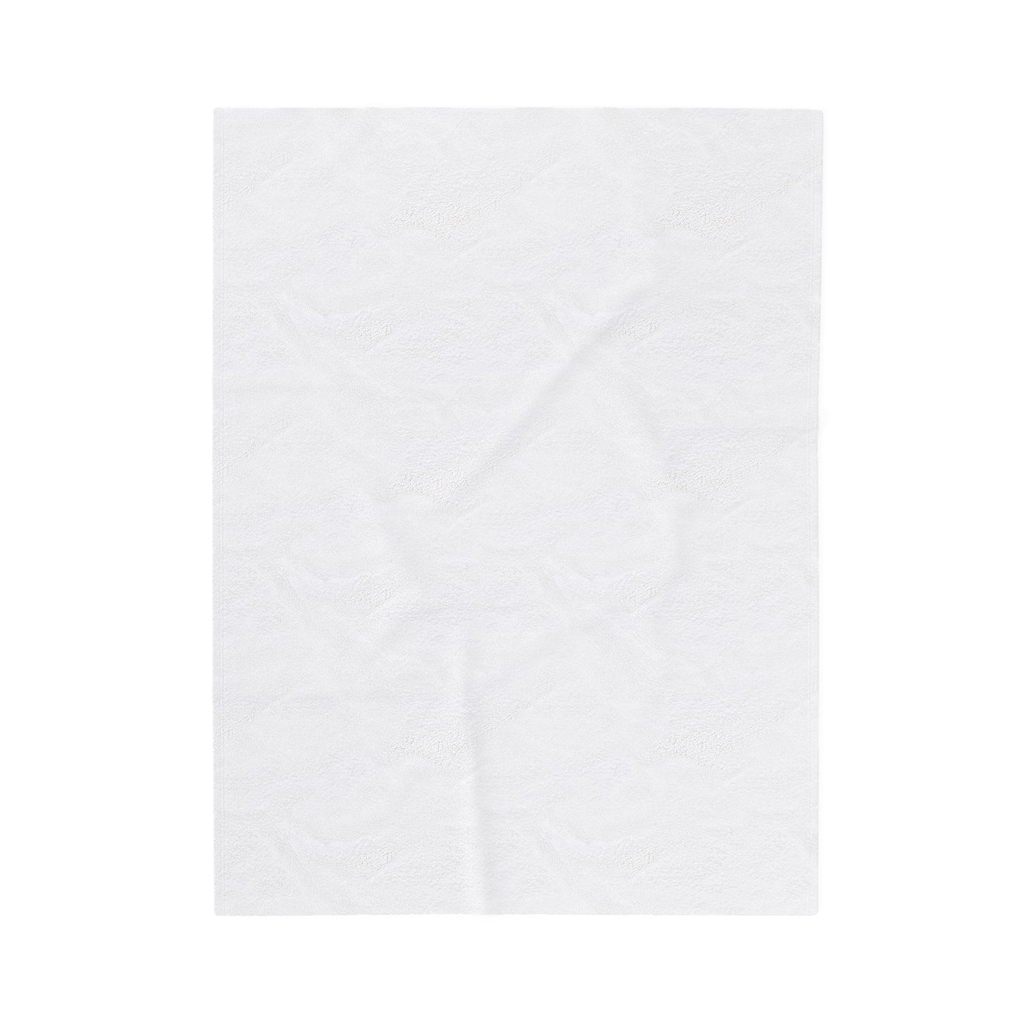 Velveteen Plush Blanket - Mistletoe, Berries and Sprigs, White