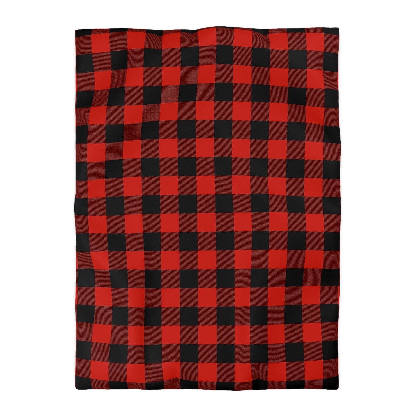 Microfiber Duvet Cover - Buffalo Plaid, Red